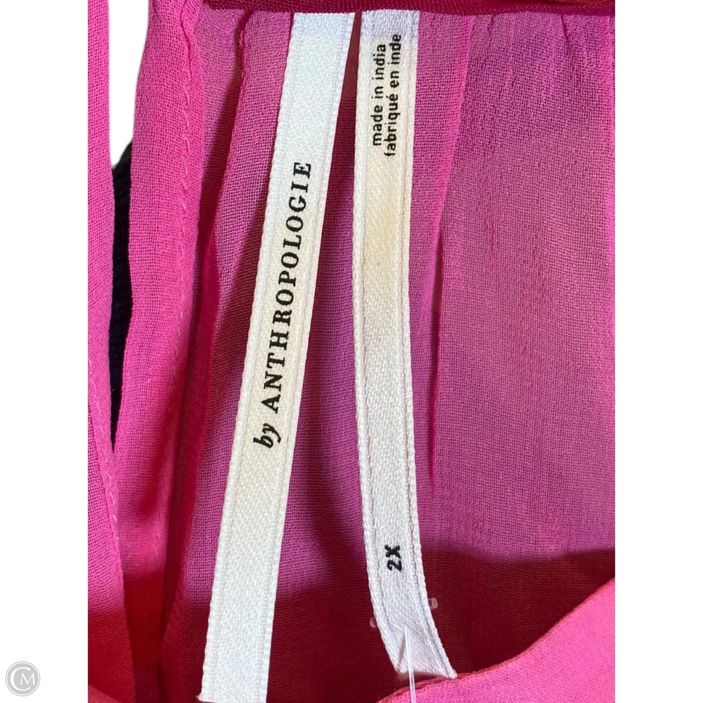 Dress Casual Midi By Anthropologie In Pink, Size: 2x
