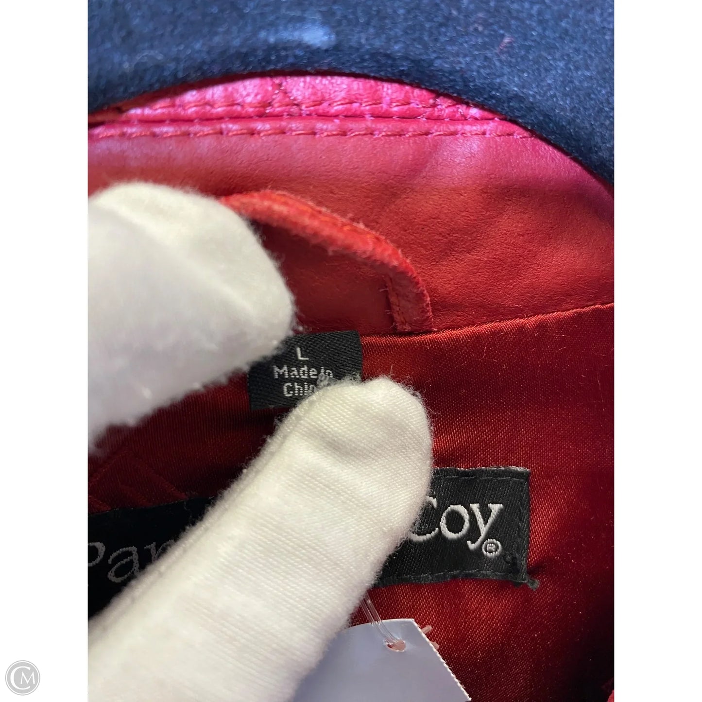 Jacket Leather By Pamela Mccoy In Red, Size: L