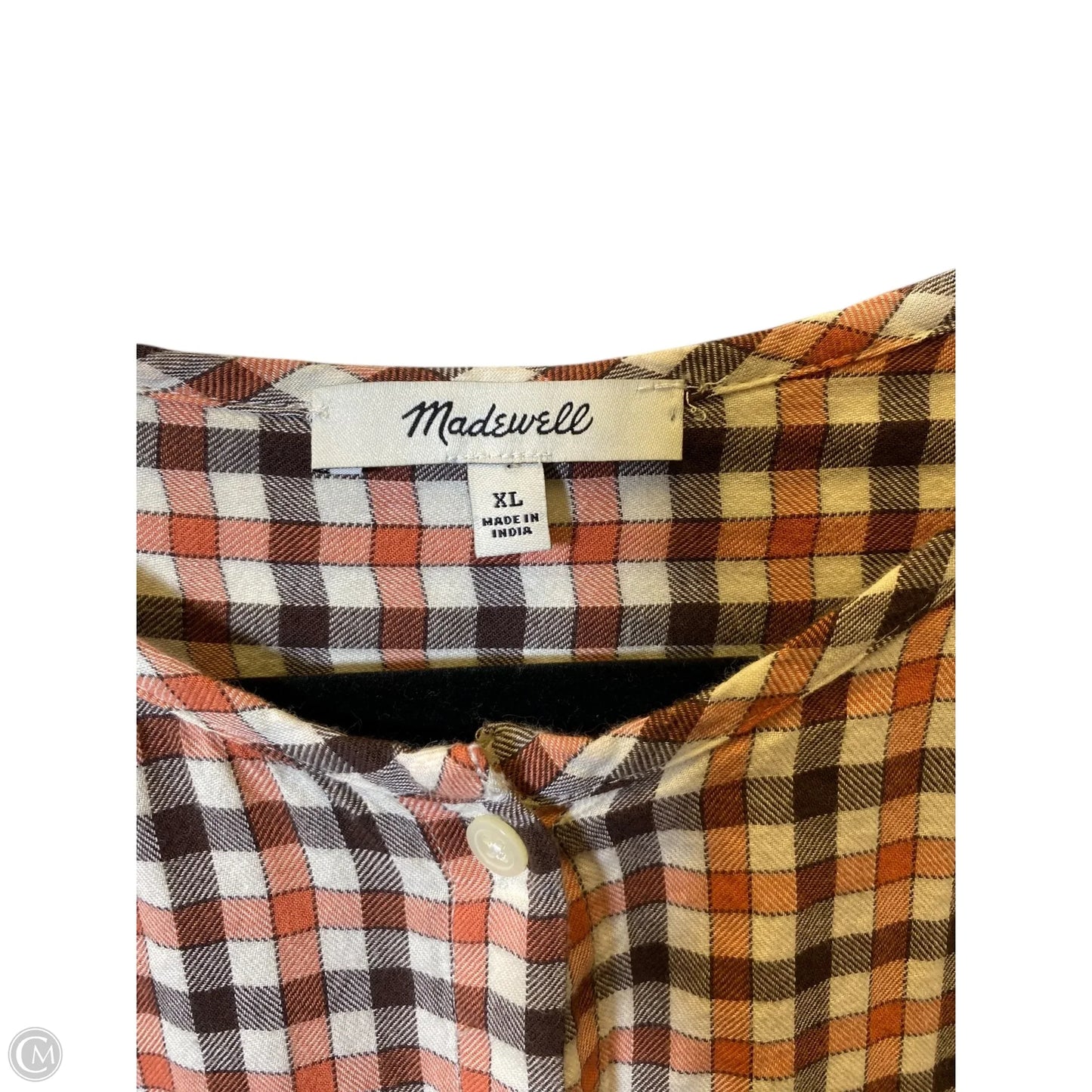 Blouse Long Sleeve By Madewell In Multi-colored, Size: Xl