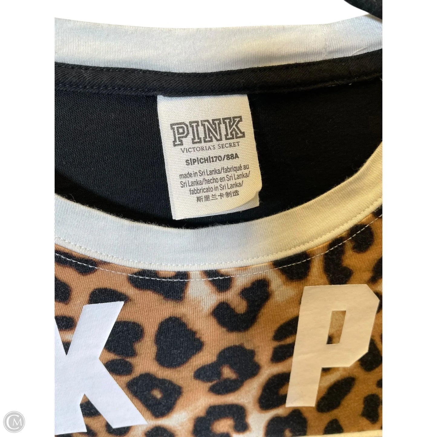 Top Long Sleeve By Pink In Animal Print, Size: S