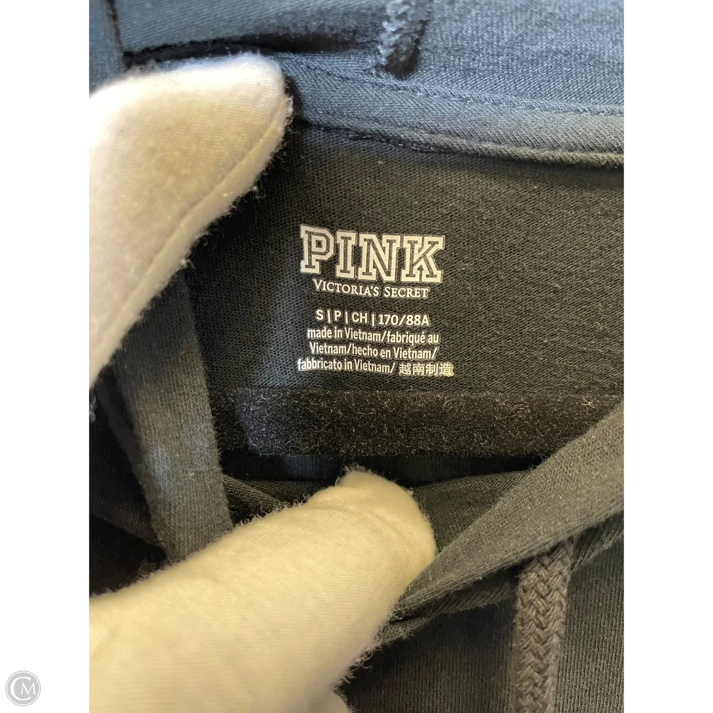 Top Long Sleeve By Pink In Black, Size: S