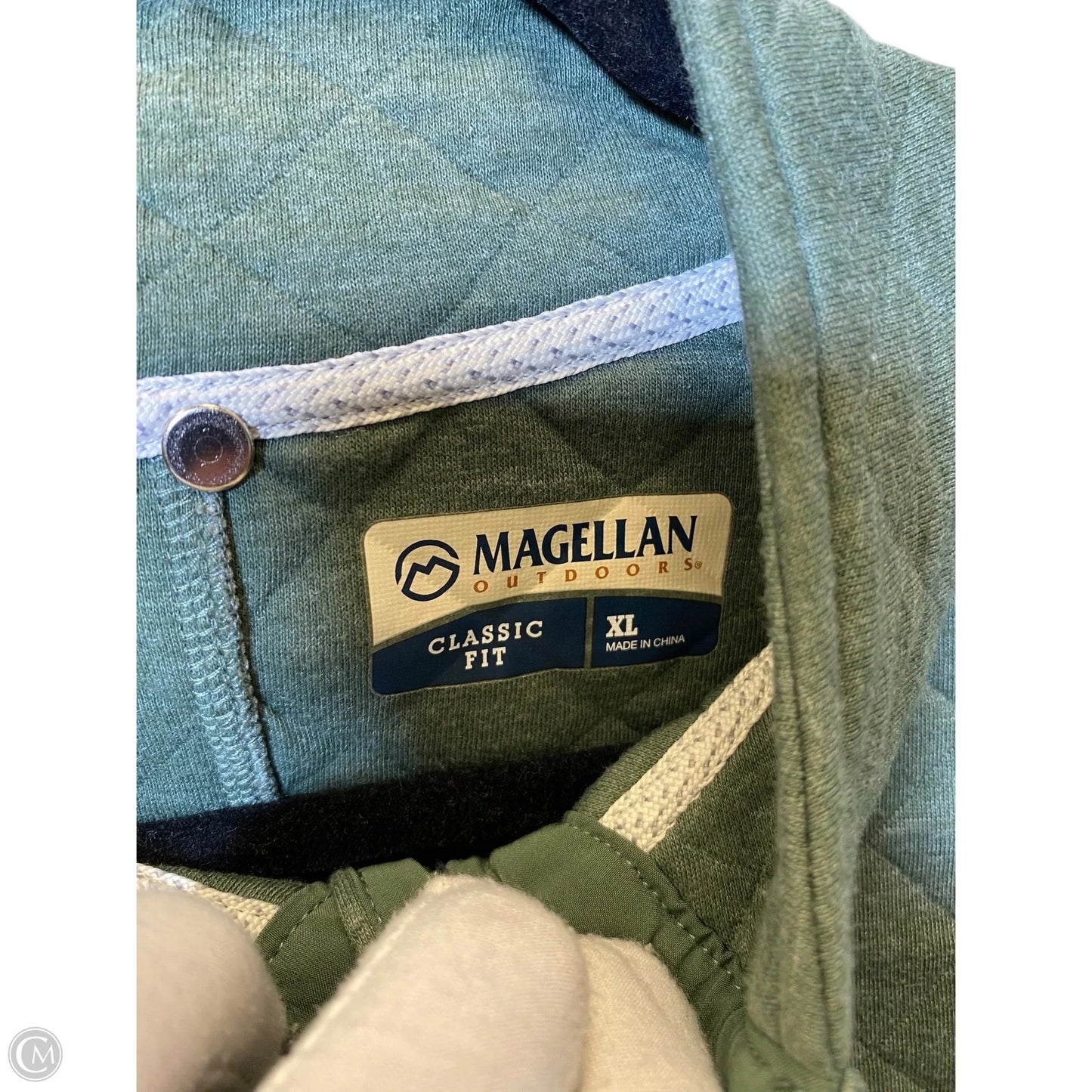 Sweatshirt Collar By Magellan In Green, Size: Xl