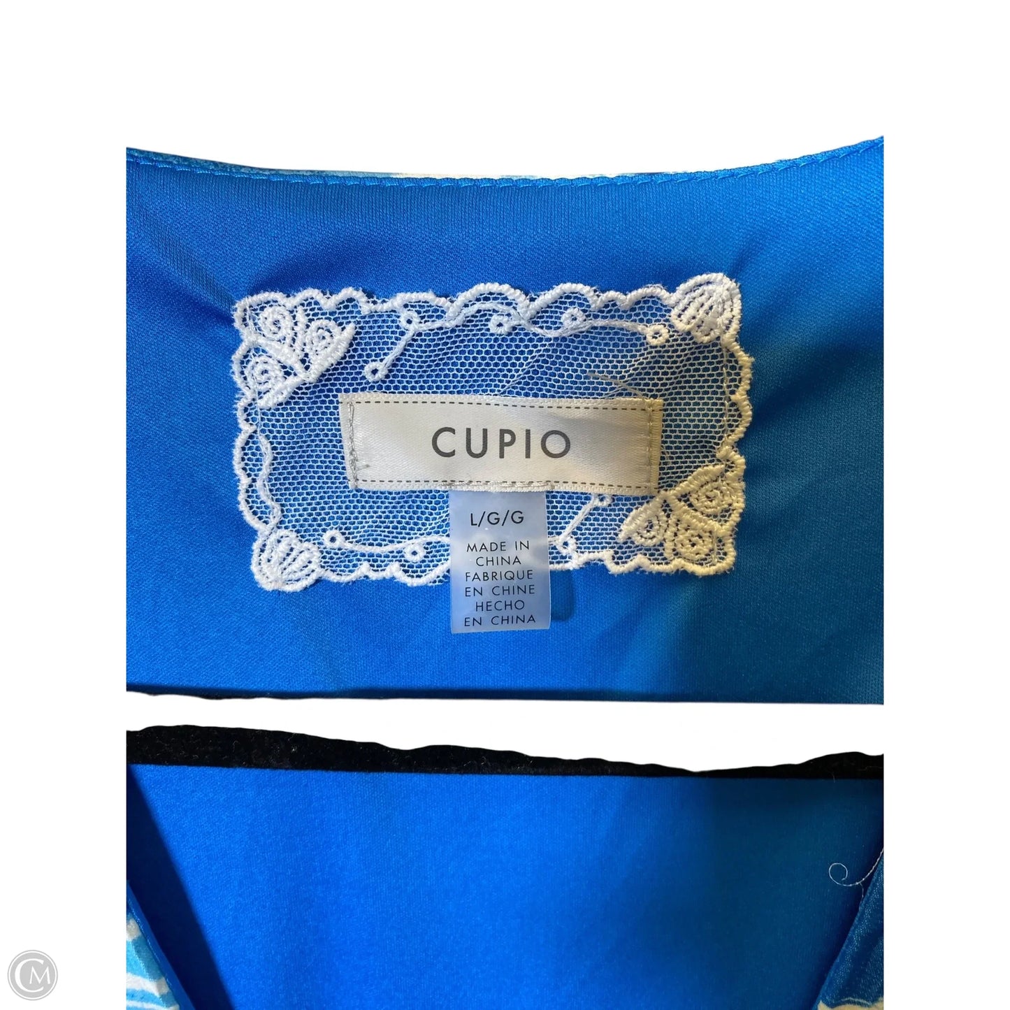 Dress Casual Maxi By Cupio In Blue & White, Size: L