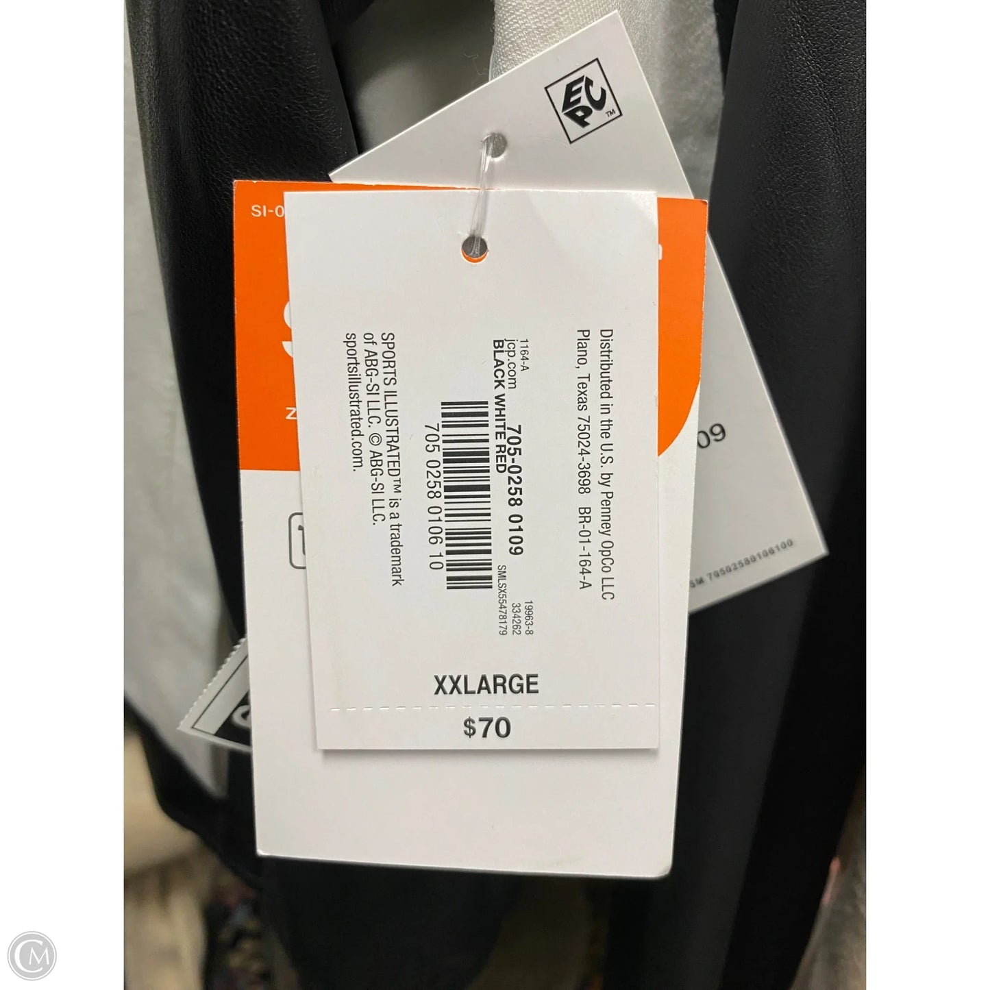 Jacket Moto By Clothes Mentor In Black & White, Size: Xxl