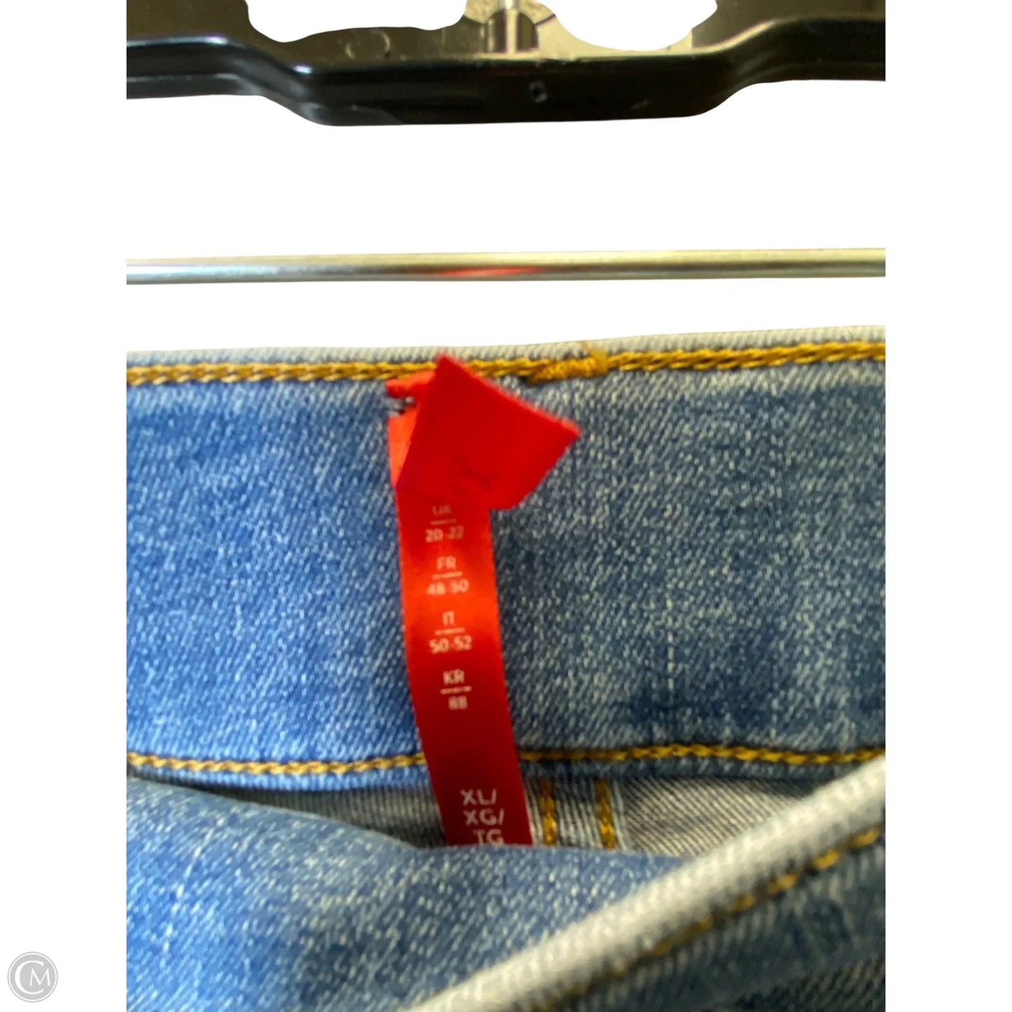 Jeans Wide Leg By Spanx In Blue Denim, Size: Xl