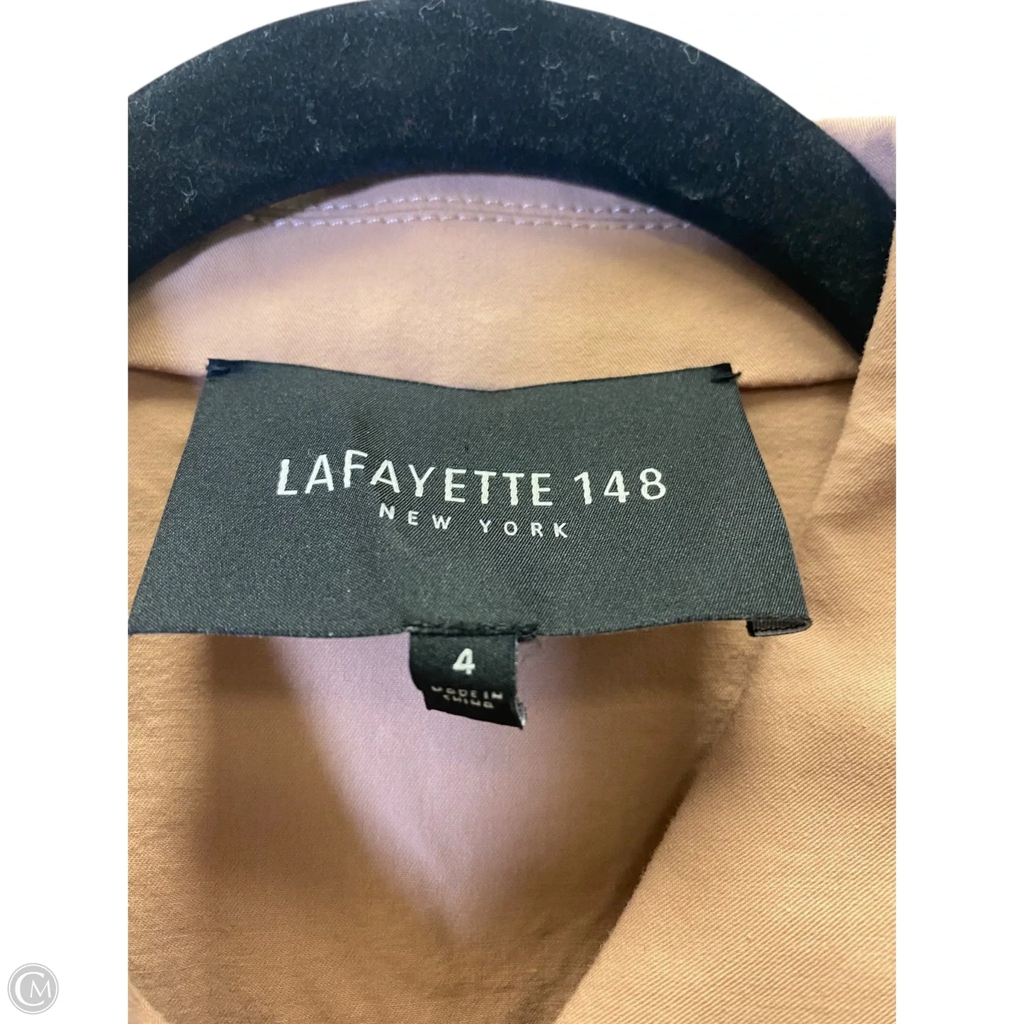Top Long Sleeve Designer By Lafayette 148 In Beige, Size: S