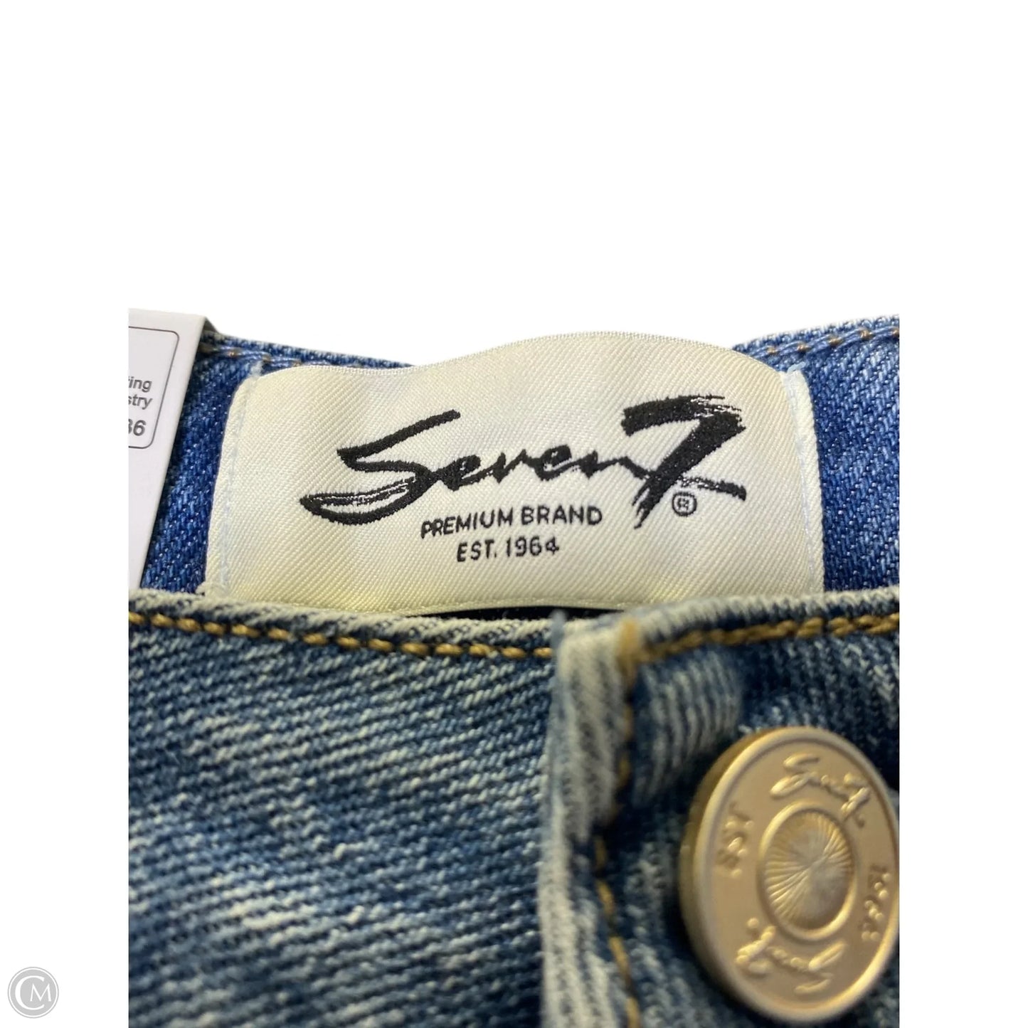 Jeans Wide Leg By Seven 7 In Blue Denim, Size: 10