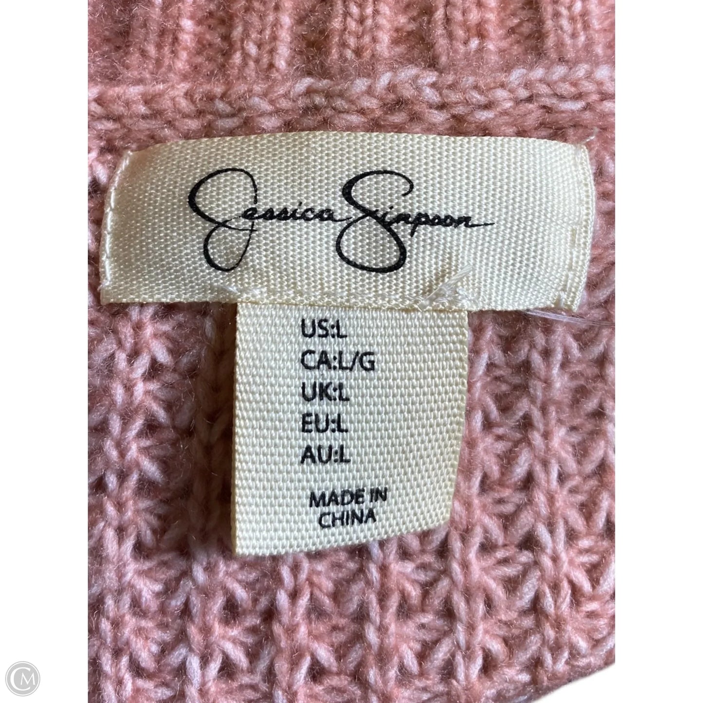 Vest Sweater By Jessica Simpson In Pink, Size: L