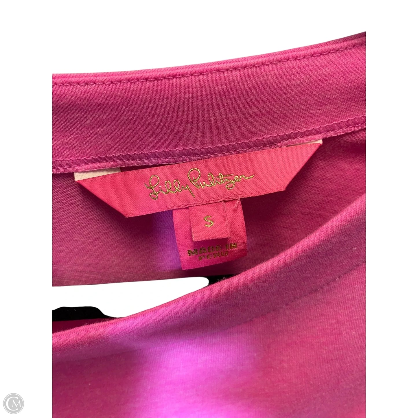 Top 3/4 Sleeve Designer By Lilly Pulitzer In Pink, Size: S