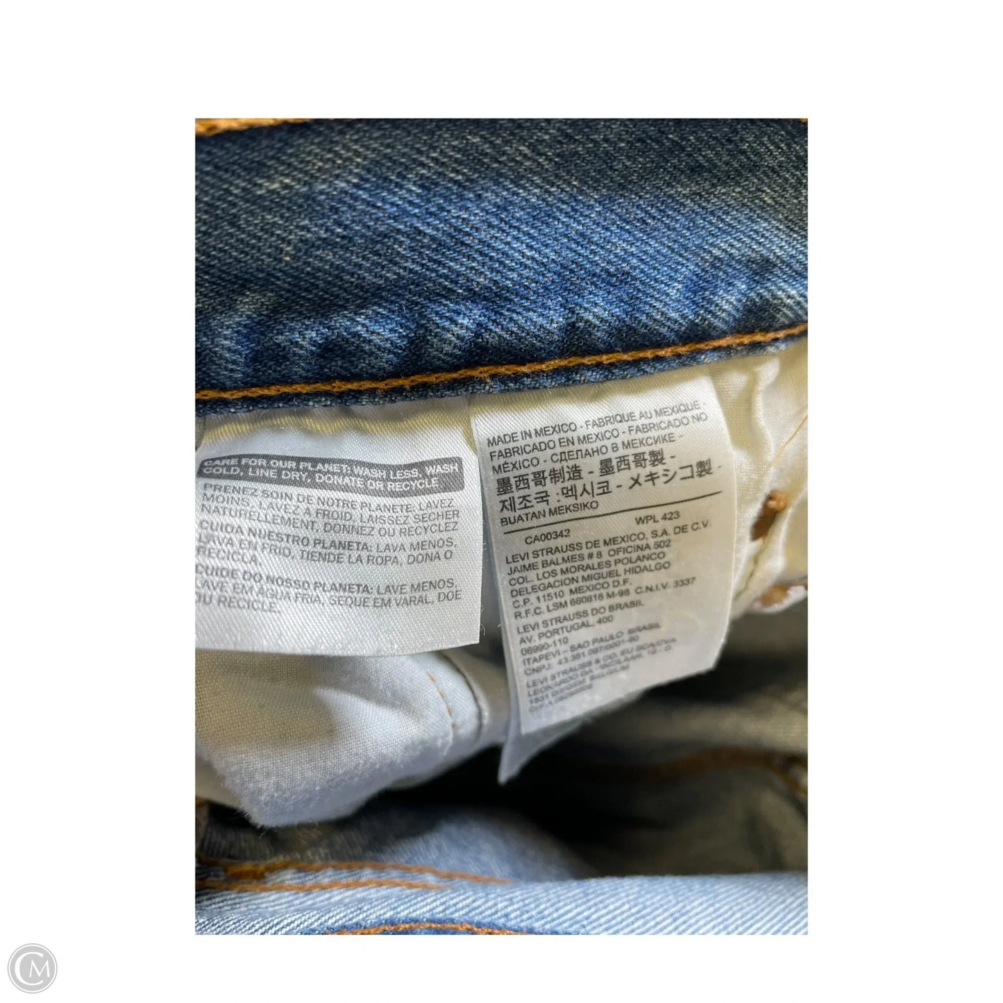 Jeans Skinny By Levis In Blue Denim, Size: 4