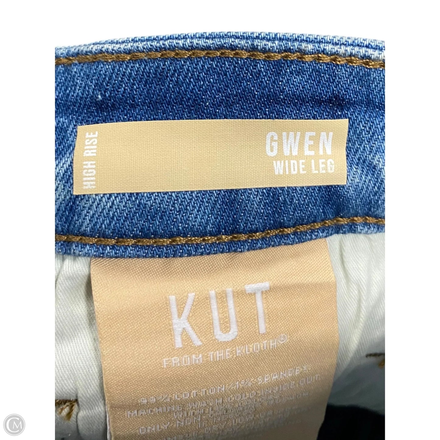 Jeans Wide Leg By Kut In Blue Denim, Size: 0