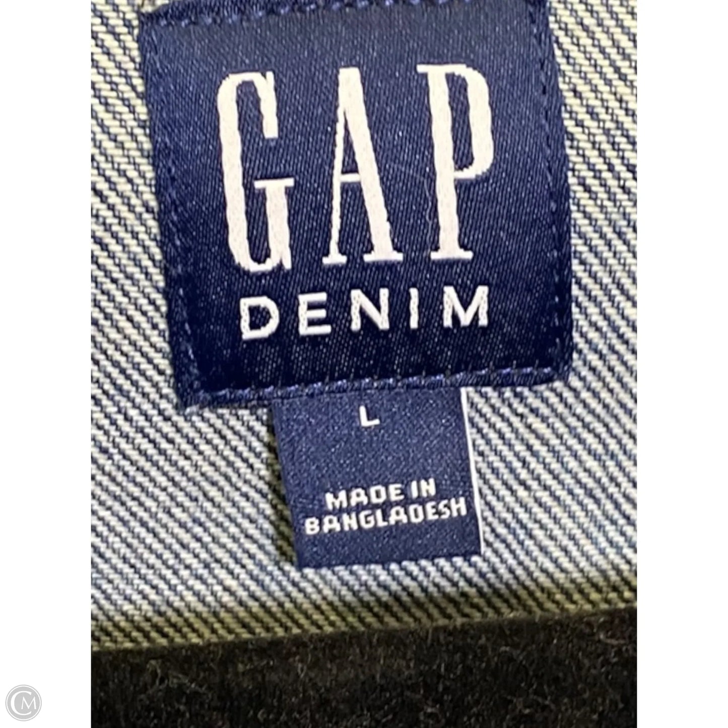 Jacket Denim By Gap In Blue Denim, Size: L