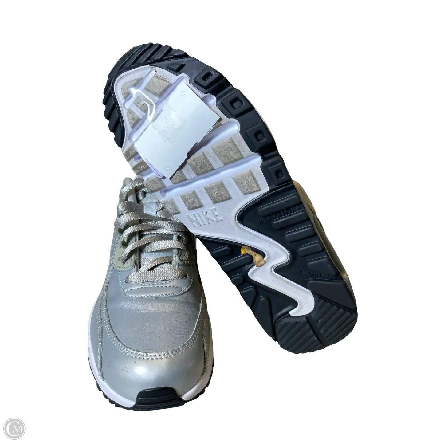 Shoes Sneakers By Nike In Silver, Size: 8.5