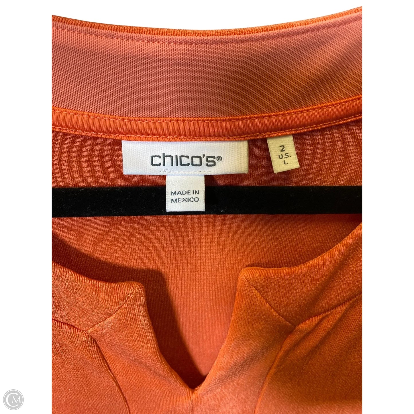 Dress Casual Midi By Chicos In Orange, Size: L