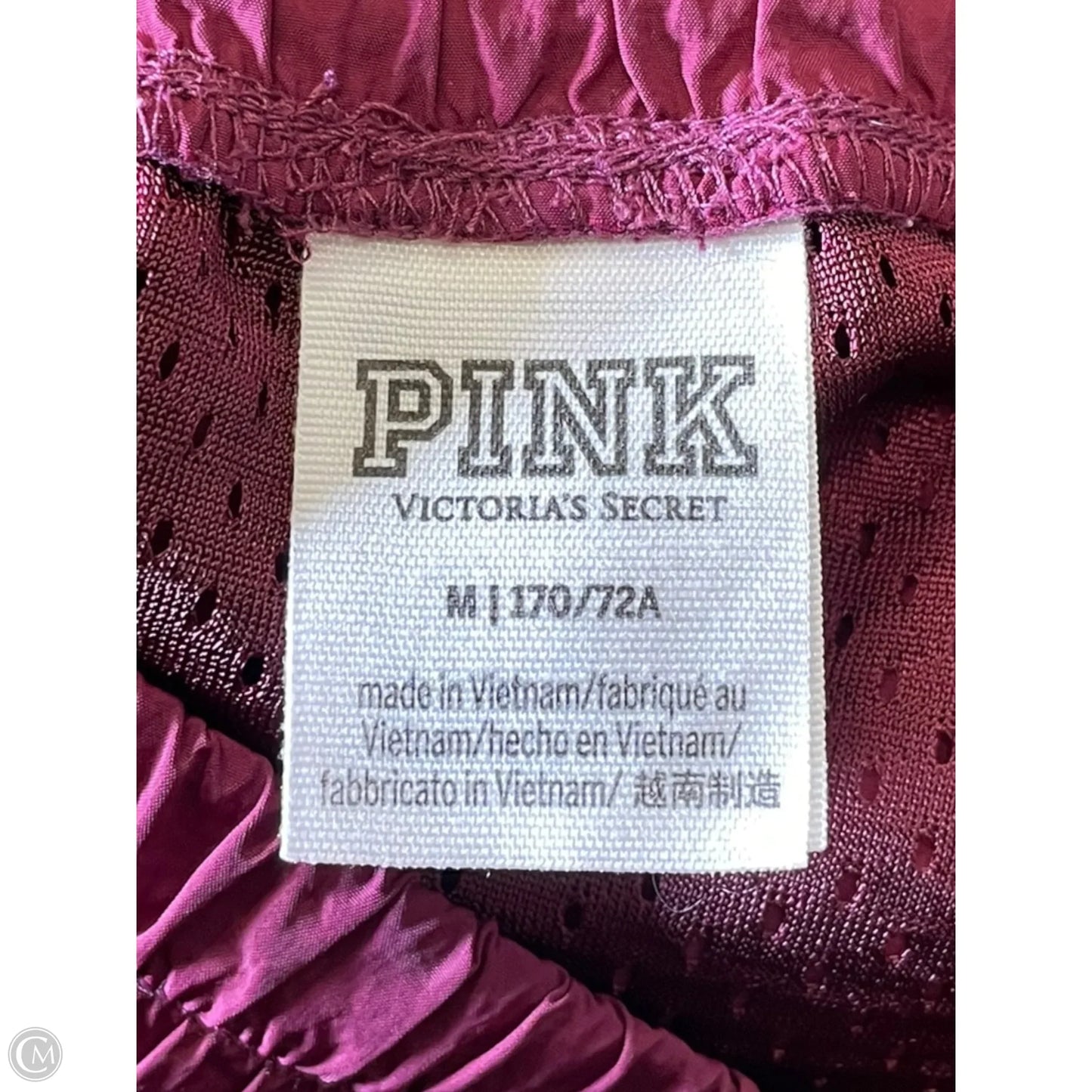 Athletic Shorts By Pink In Maroon, Size: M