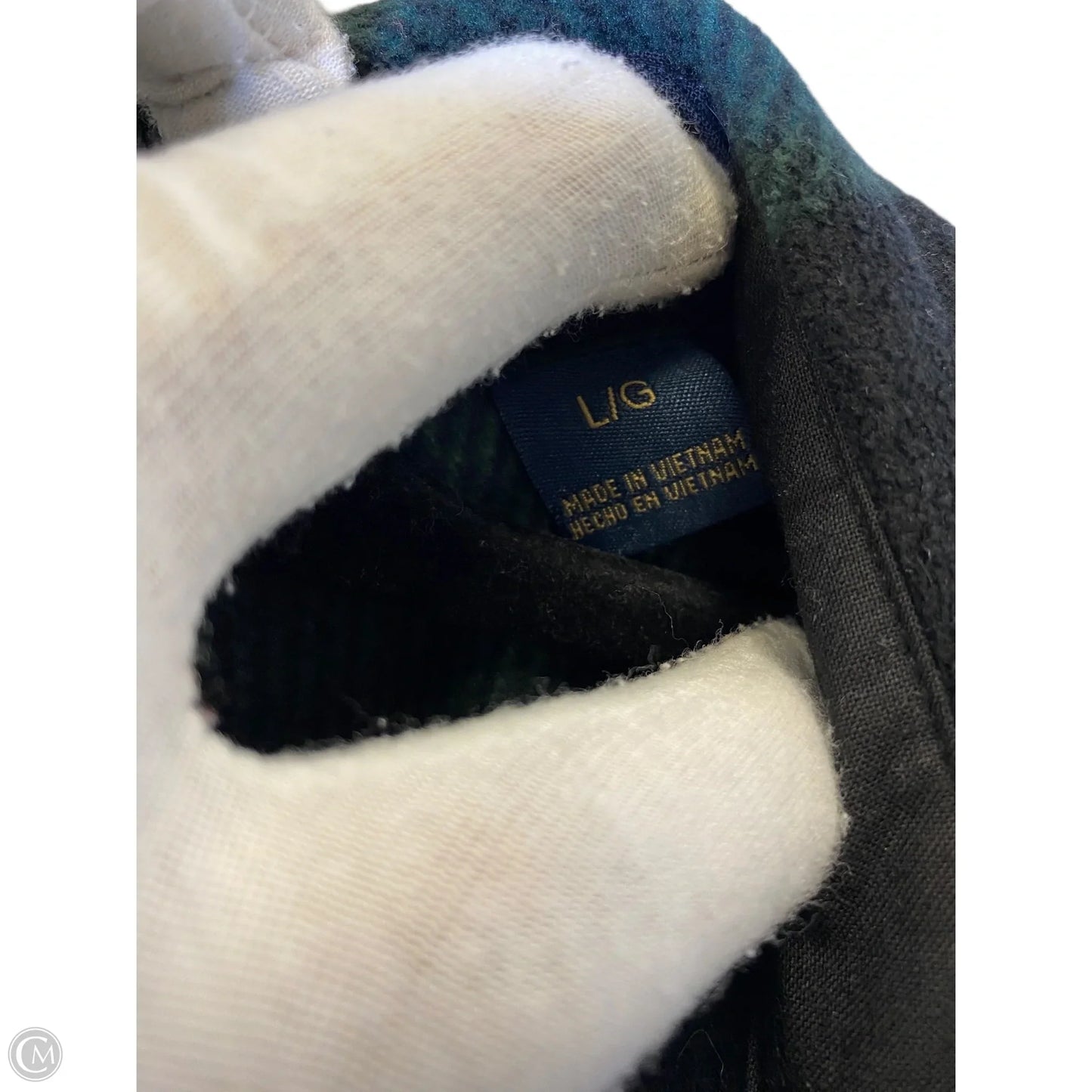 Jacket Fleece By Clothes Mentor In Plaid Pattern, Size: L