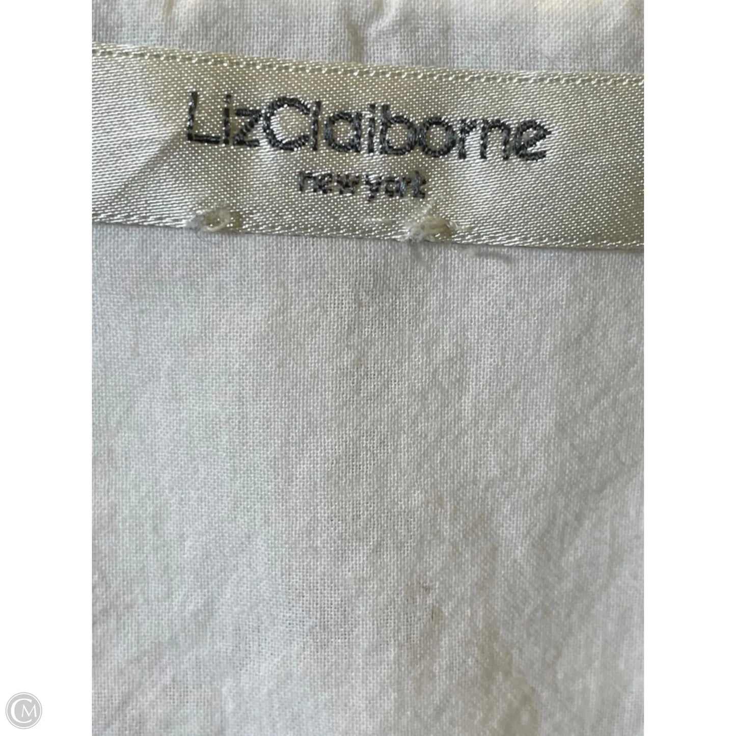 Top Sleeveless By Liz Claiborne In White, Size: M