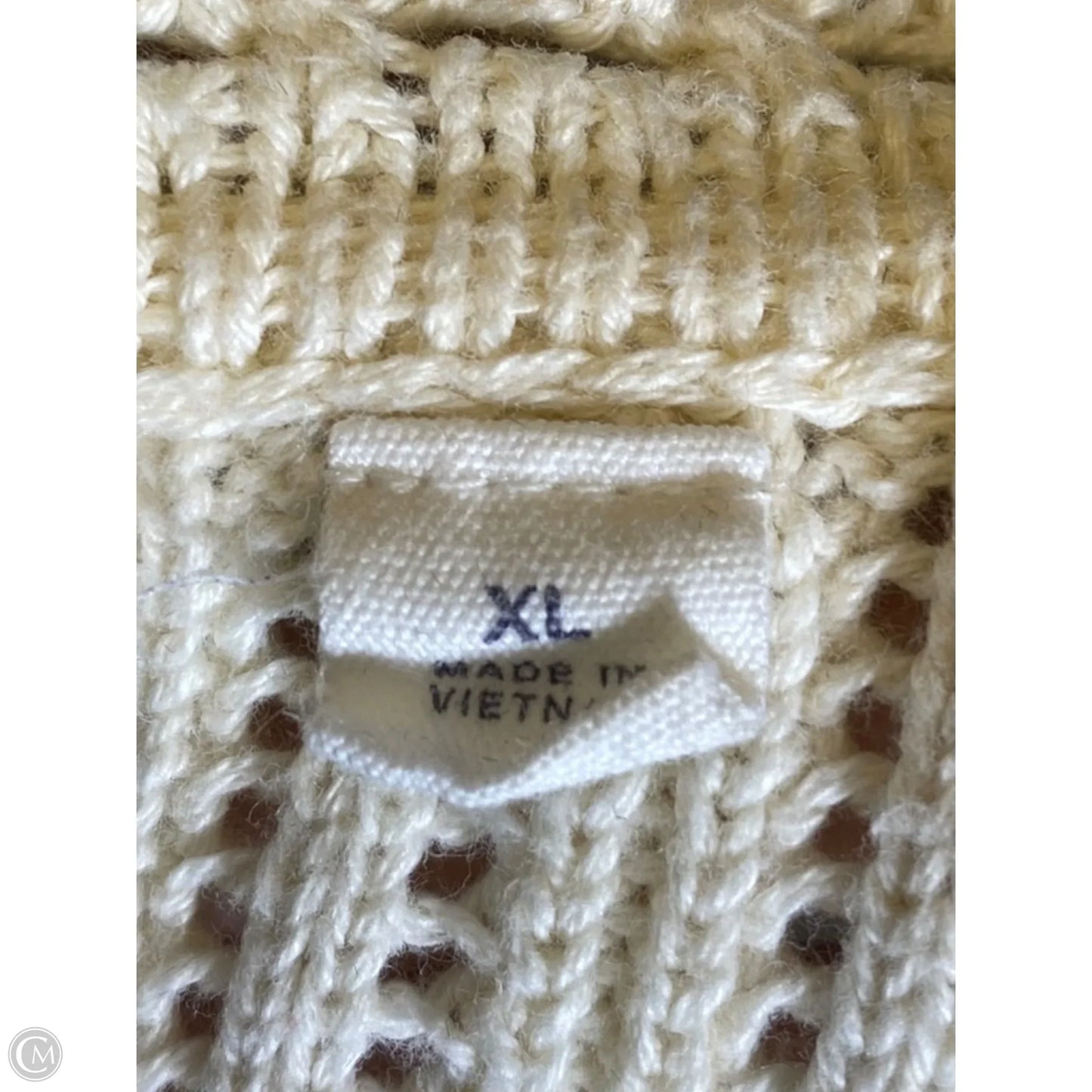 Vest Sweater By Gap In Cream, Size: Xl