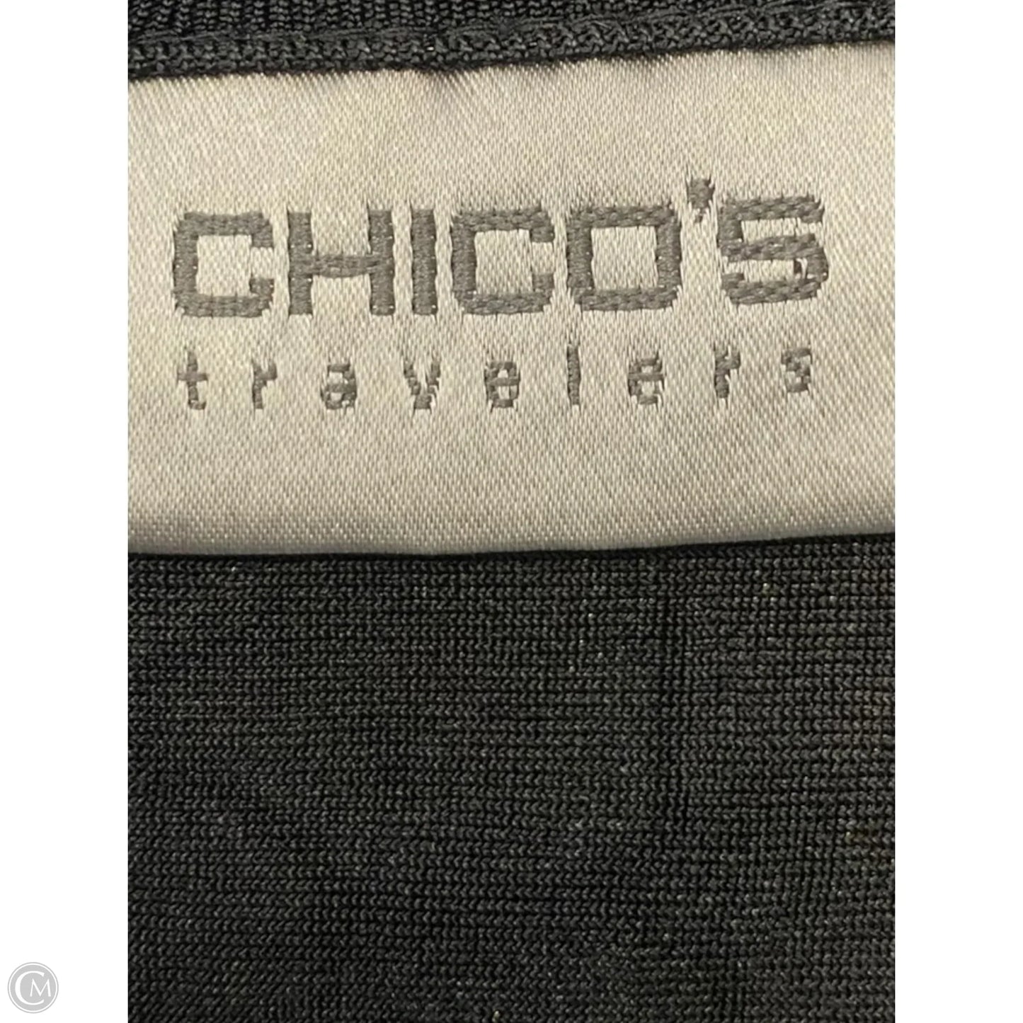 Top Long Sleeve By Chicos In Black & White, Size: M