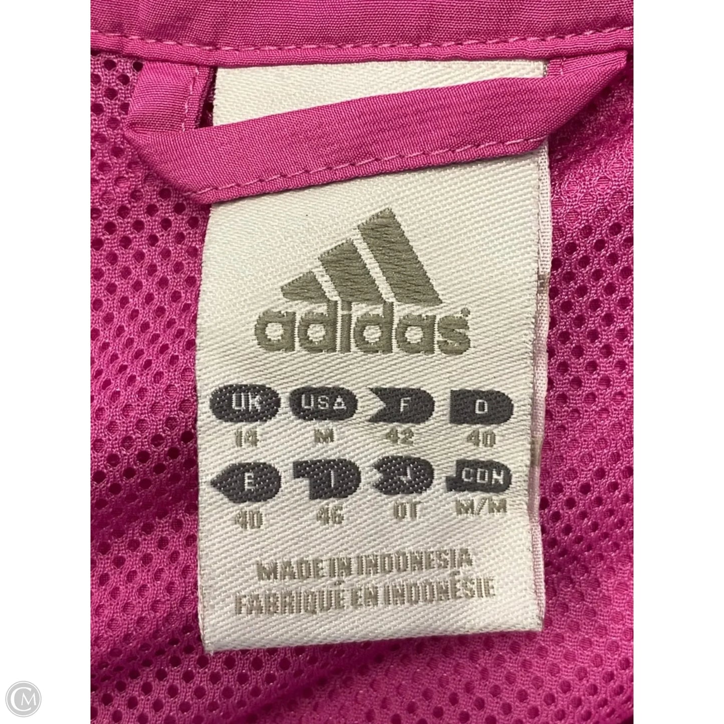 Athletic Jacket By Adidas In Pink, Size: M