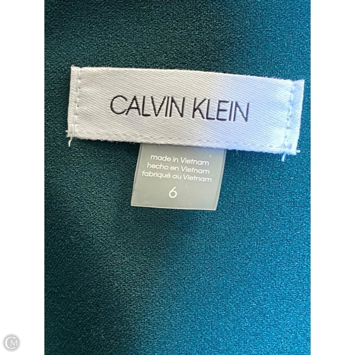 Dress Casual Midi By Calvin Klein In Green, Size: 6