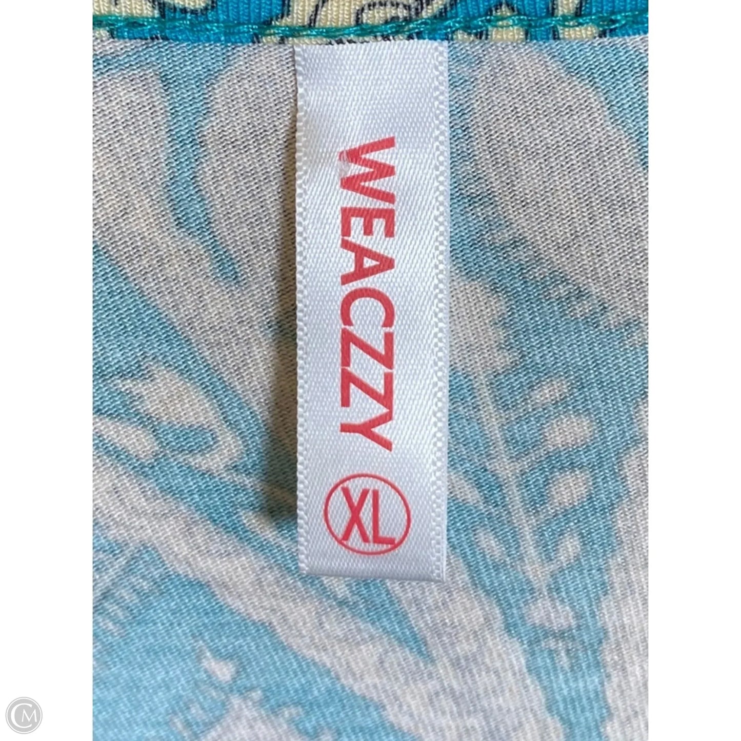 Dress Casual Midi By Clothes Mentor In Blue & Tan, Size: Xl