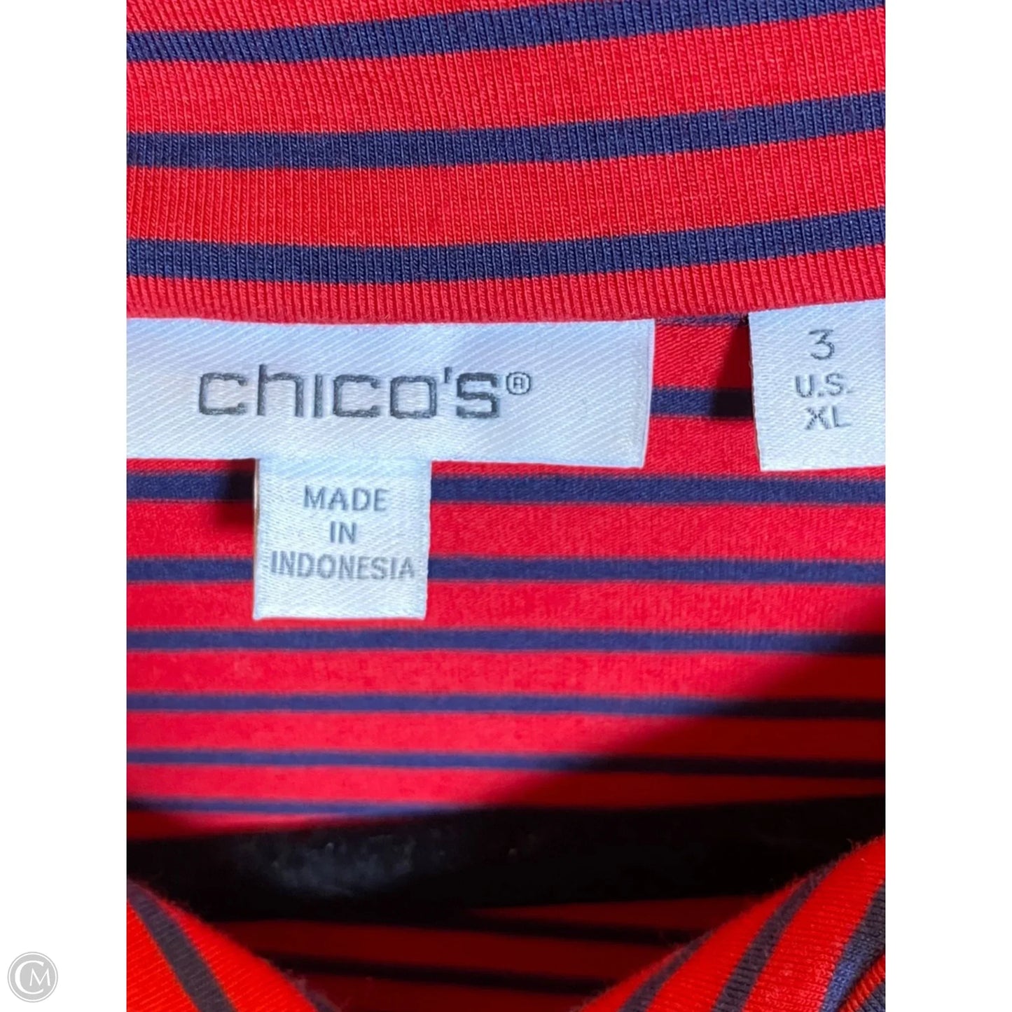 Dress Casual Midi By Chicos In Striped Pattern, Size: Xl