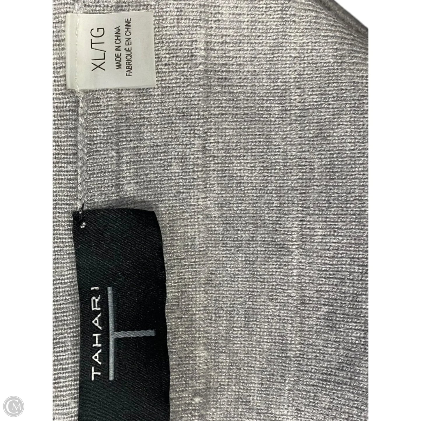Top Short Sleeve By Tahari In Grey, Size: Xl
