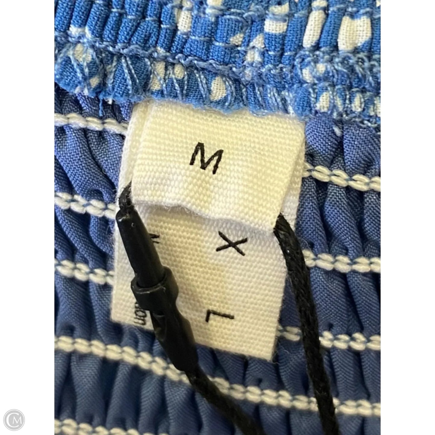 Dress Casual Midi By Exlura In Blue & White, Size: M