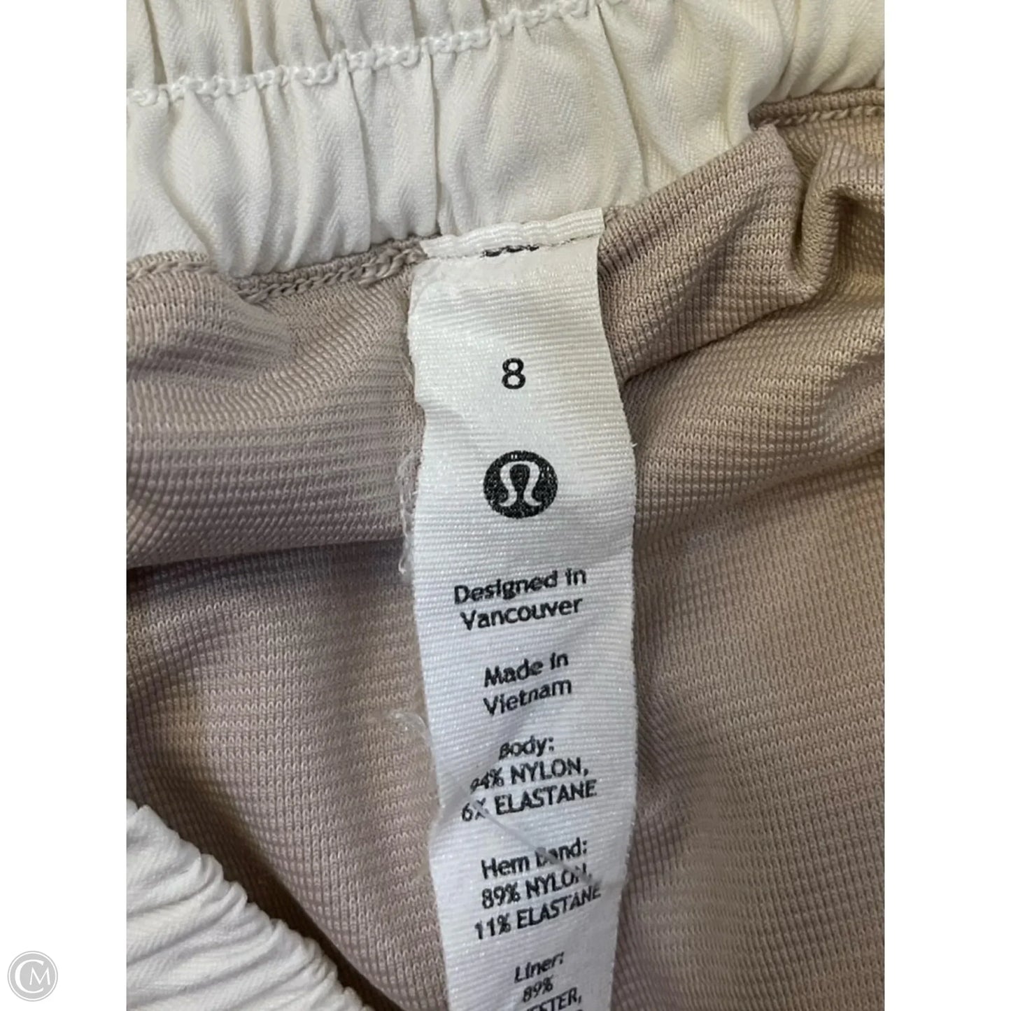 Athletic Shorts By Lululemon In White, Size: 8