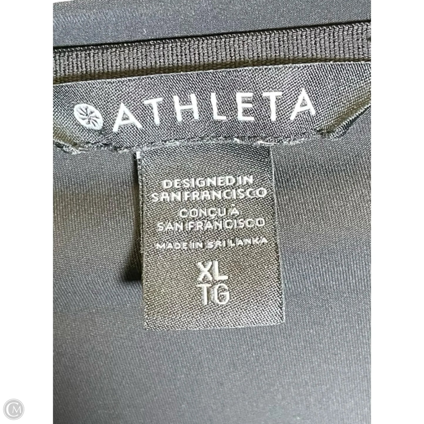 Athletic Top Short Sleeve By Athleta In Black, Size: Xl