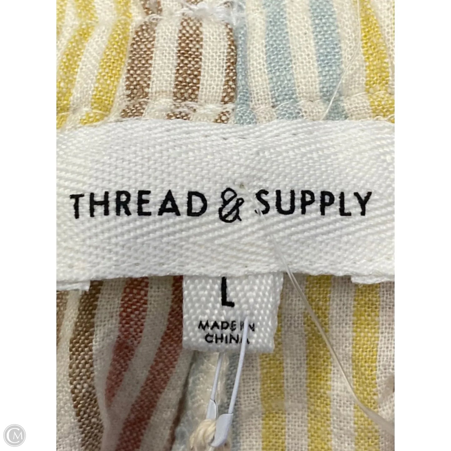 Shorts By Thread And Supply In Striped Pattern, Size: L