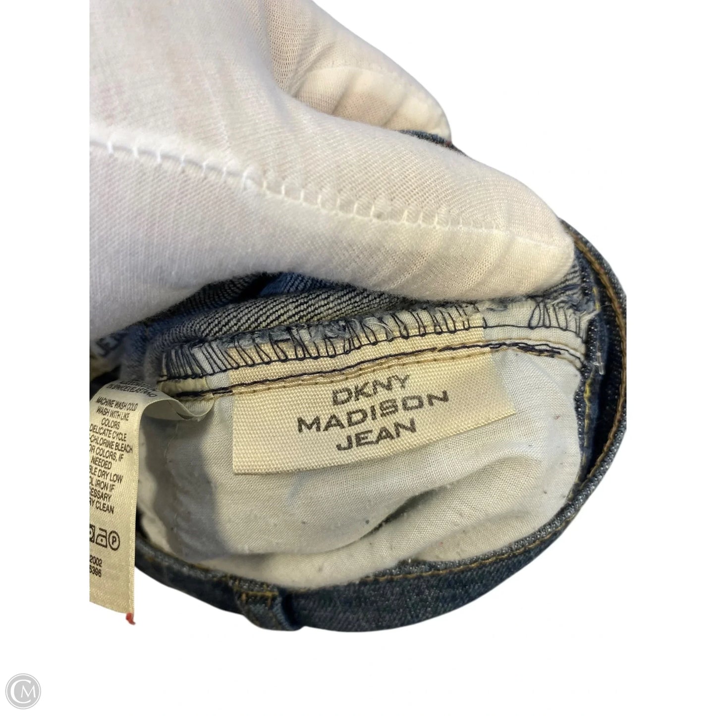 Jeans Flared By Dkny In Blue Denim, Size: 14