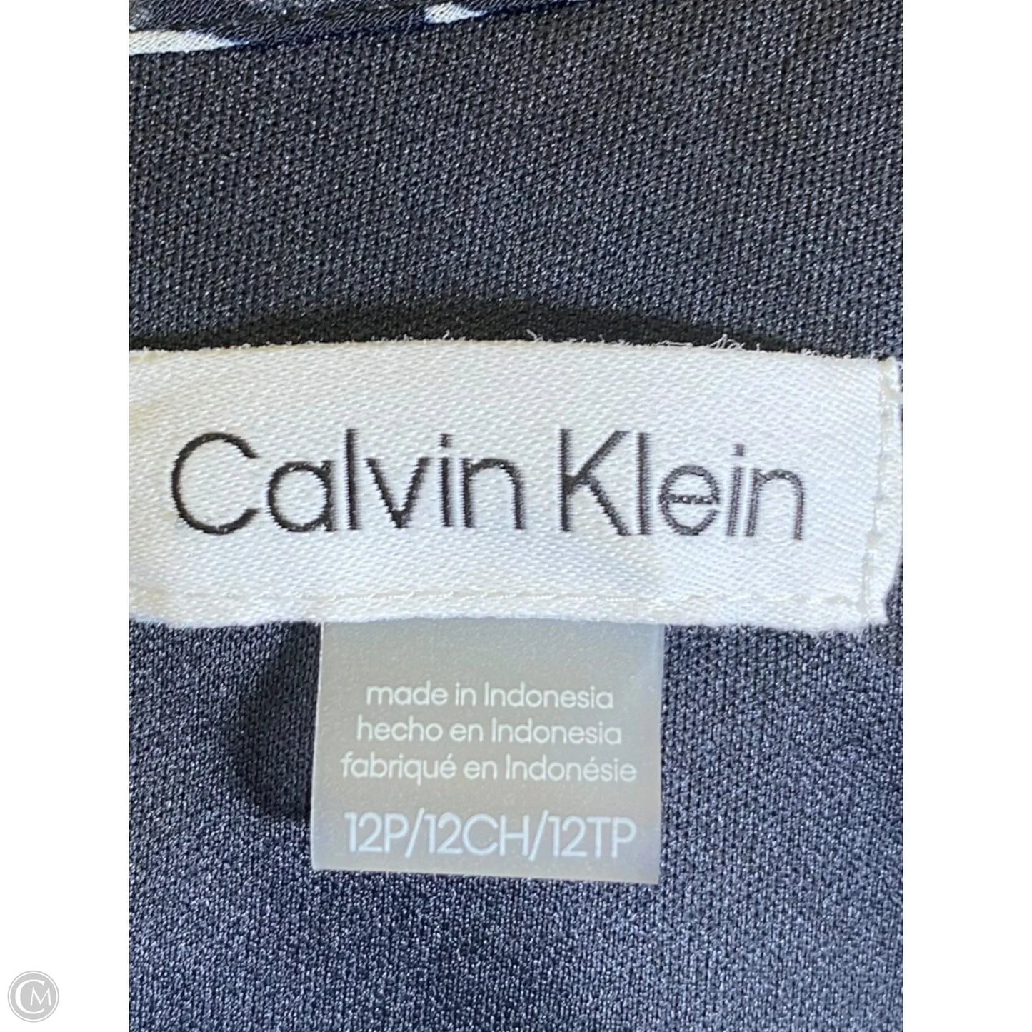 Dress Casual Short By Calvin Klein In Black & White, Size: L