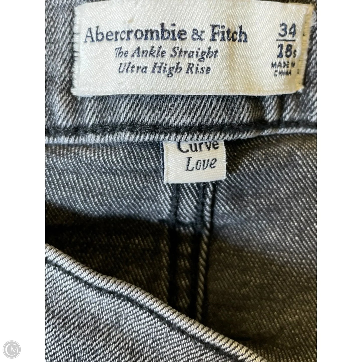 Jeans Straight By Abercrombie And Fitch In Grey, Size: 18