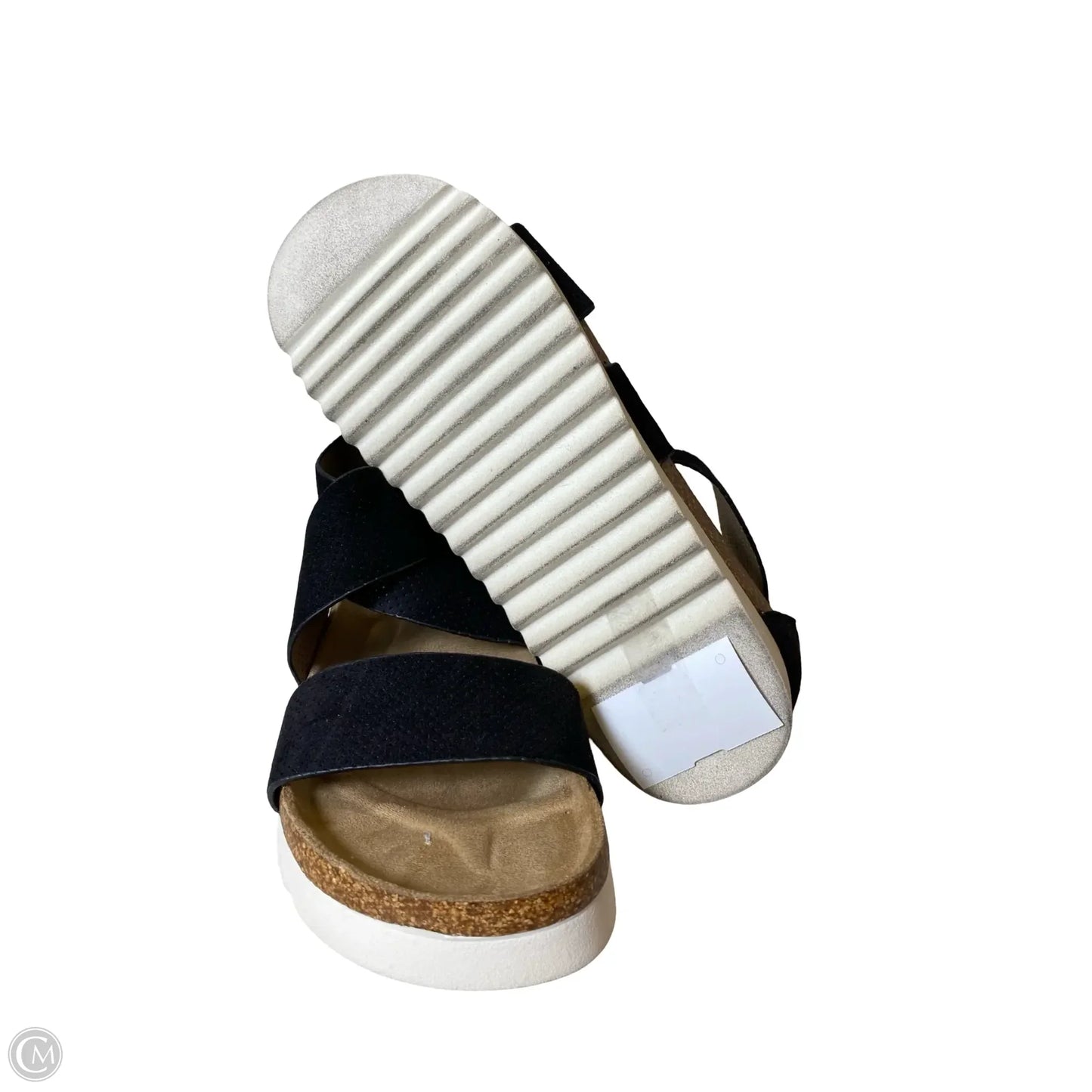 Shoes Flats By Clothes Mentor In Black & Cream, Size: 8.5
