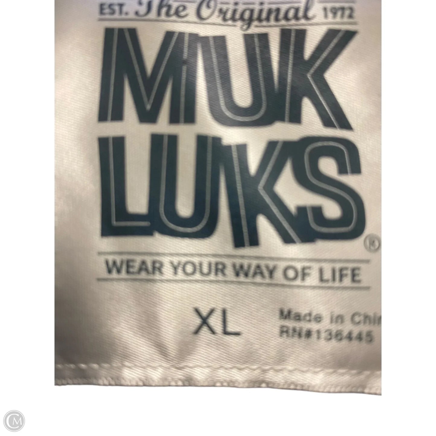 Jacket Puffer & Quilted By Muk Luks In Black, Size: Xl