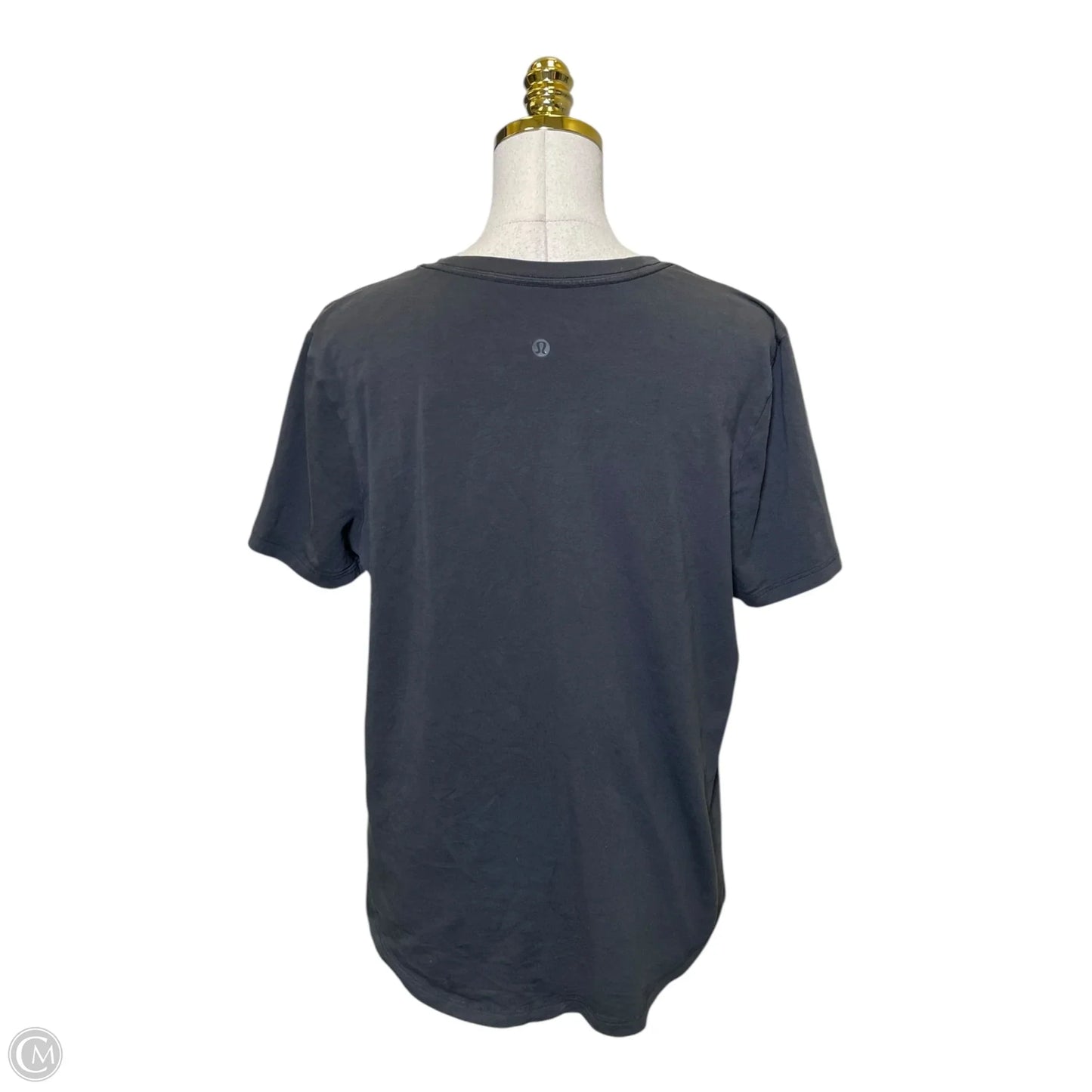 Top Short Sleeve By Lululemon In Grey, Size: M