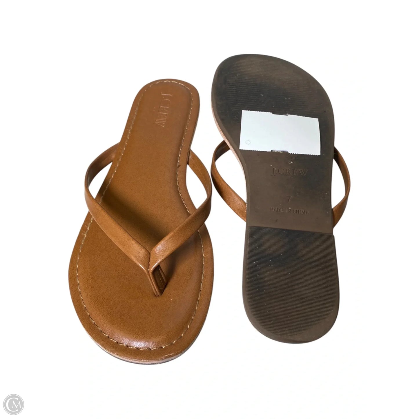 Sandals Flats By Clothes Mentor In Brown, Size: 6.5