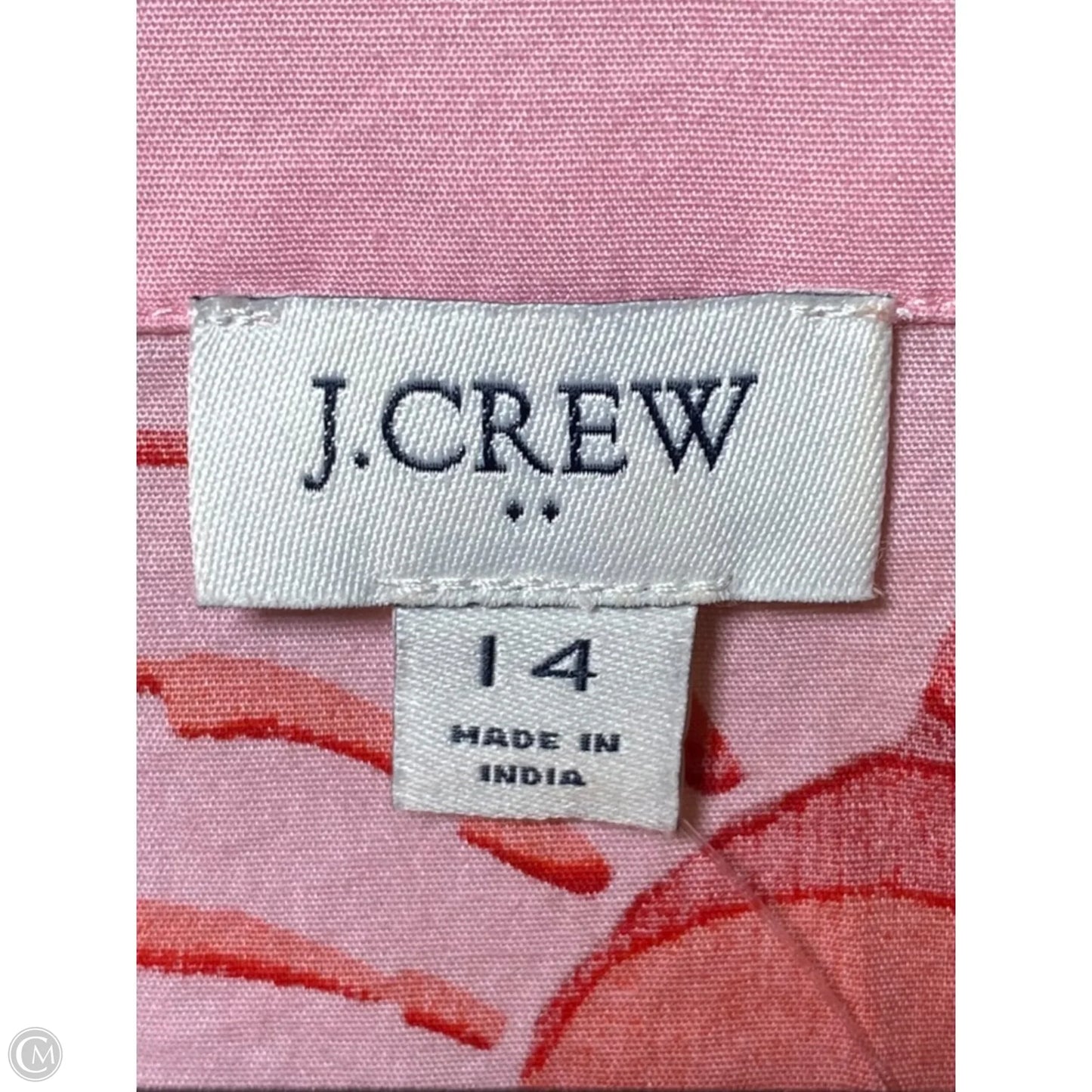 Dress Casual Midi By J. Crew In Pink & Red, Size: L