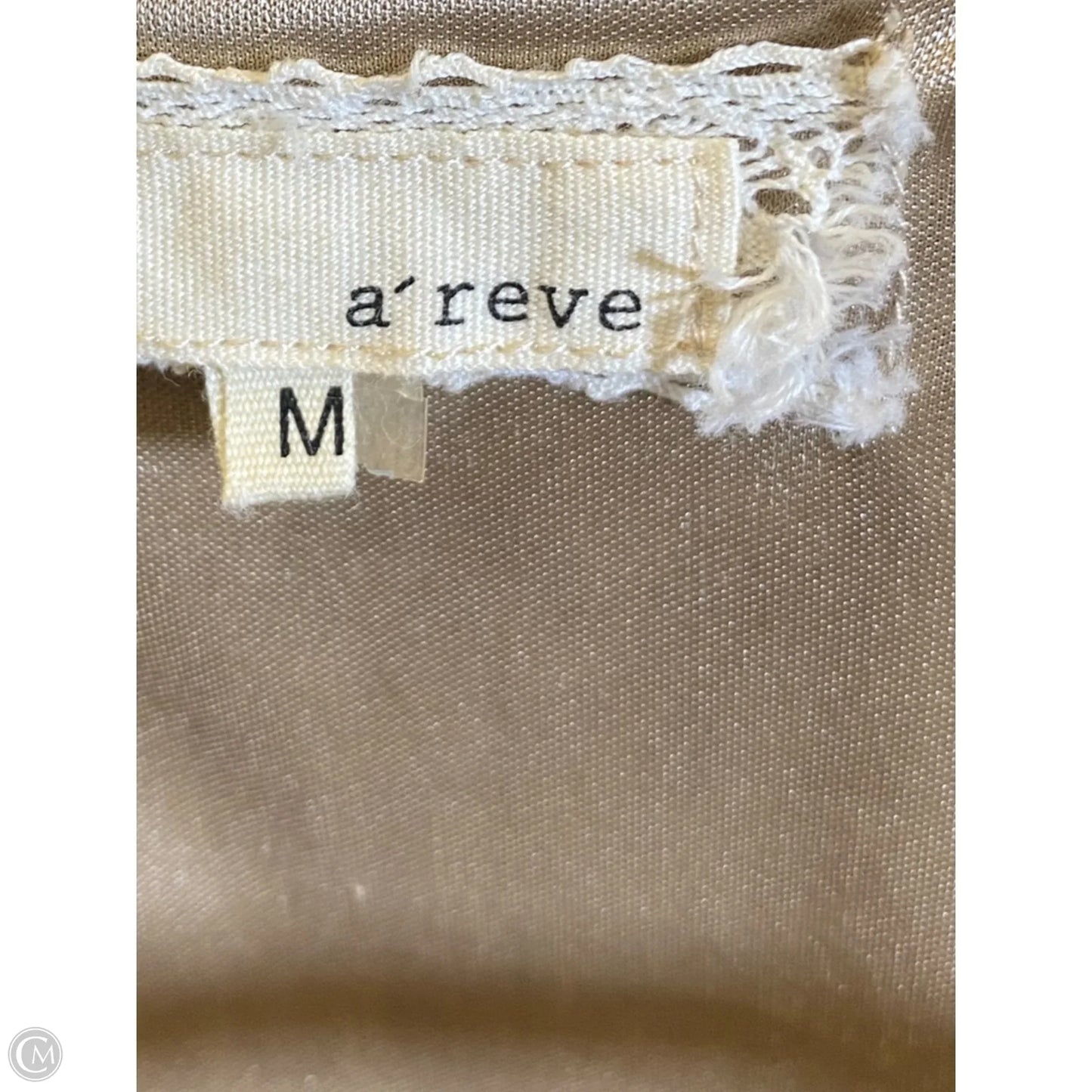 Dress Casual Midi By Areve In Brown & Cream, Size: M