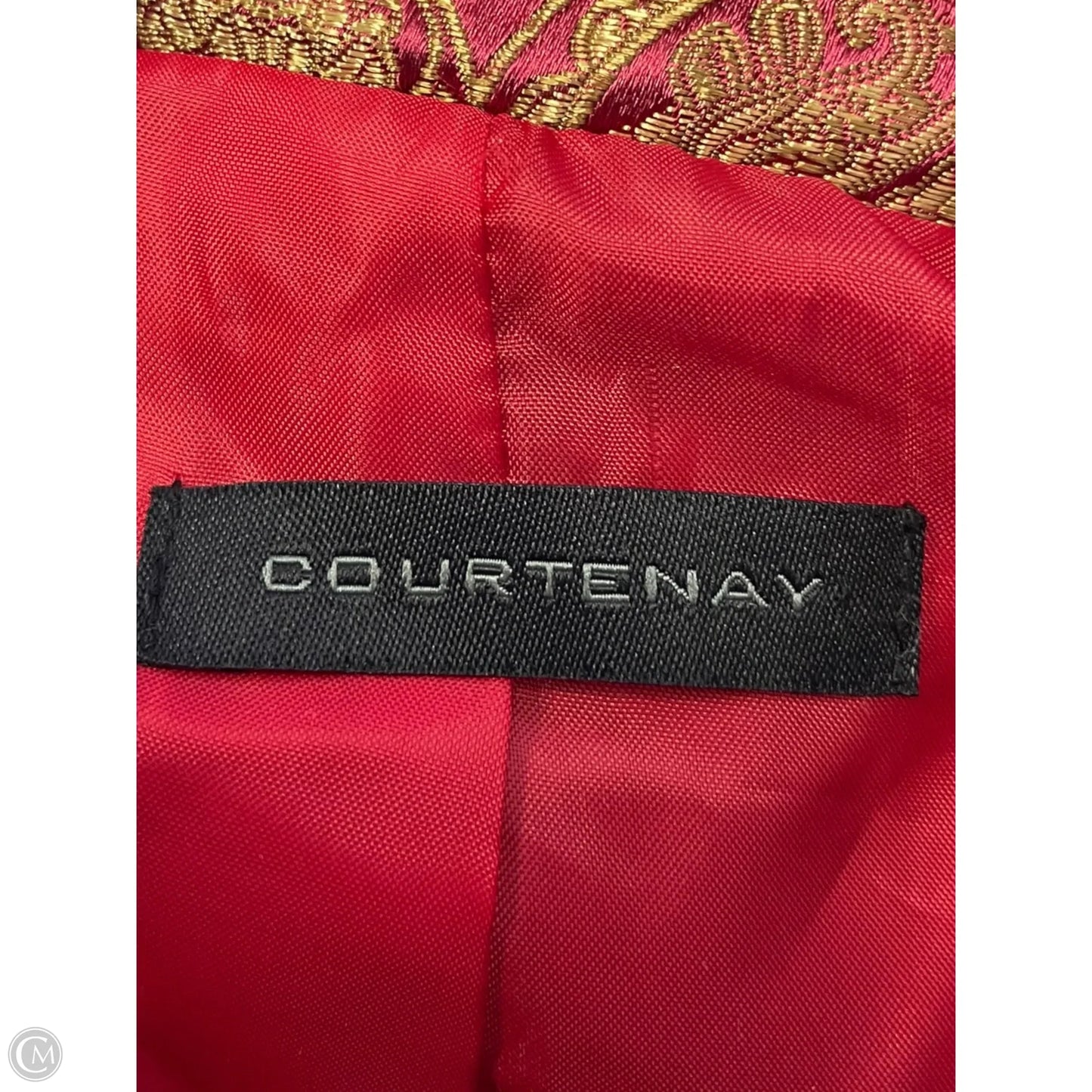 Blazer By Courtenay In Gold & Red, Size: L