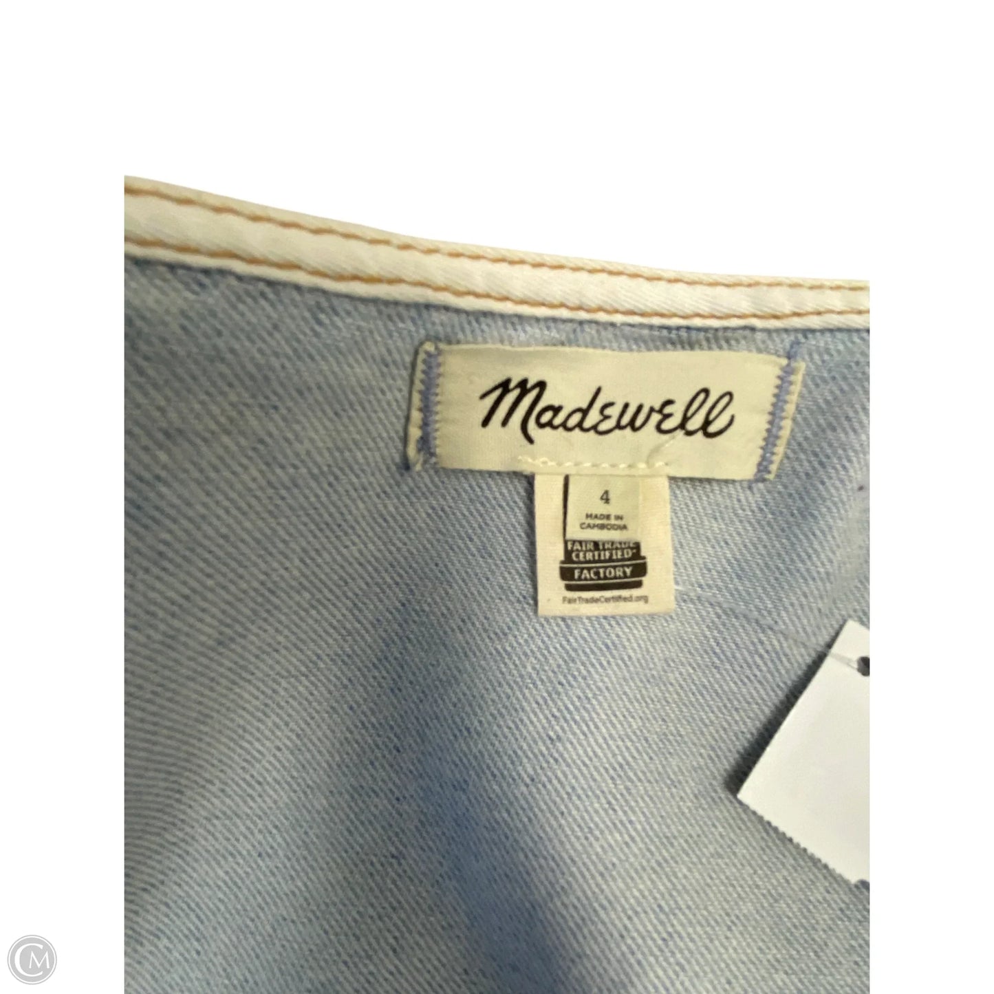 Vest Other By Madewell In Blue Denim, Size: S