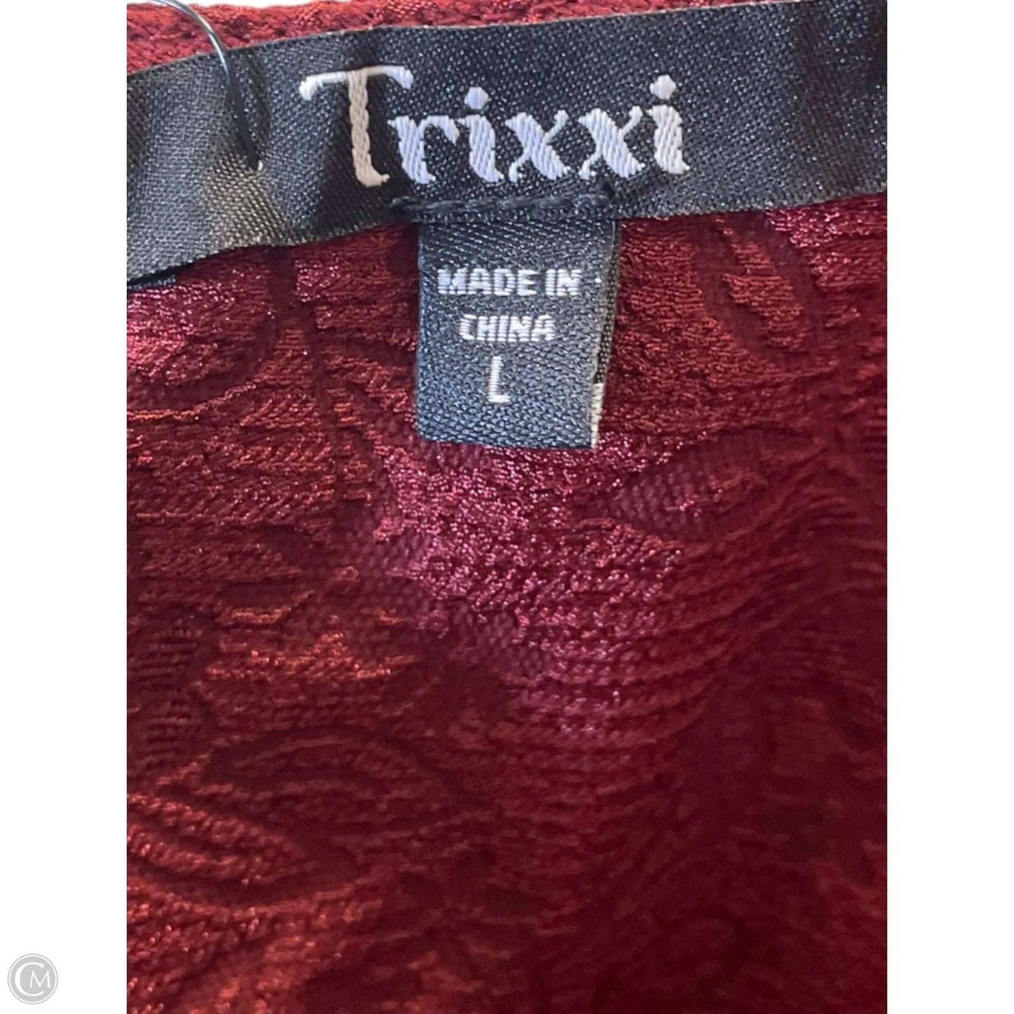 Dress Casual Midi By Trixxi In Maroon, Size: L