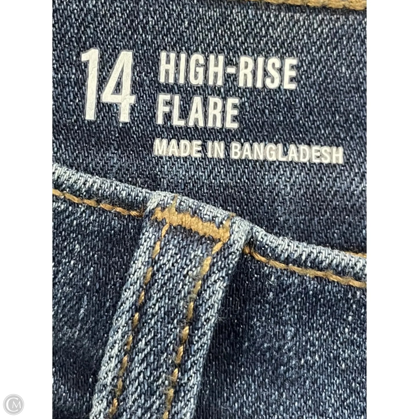 Jeans Flared By Ana In Blue Denim, Size: 14