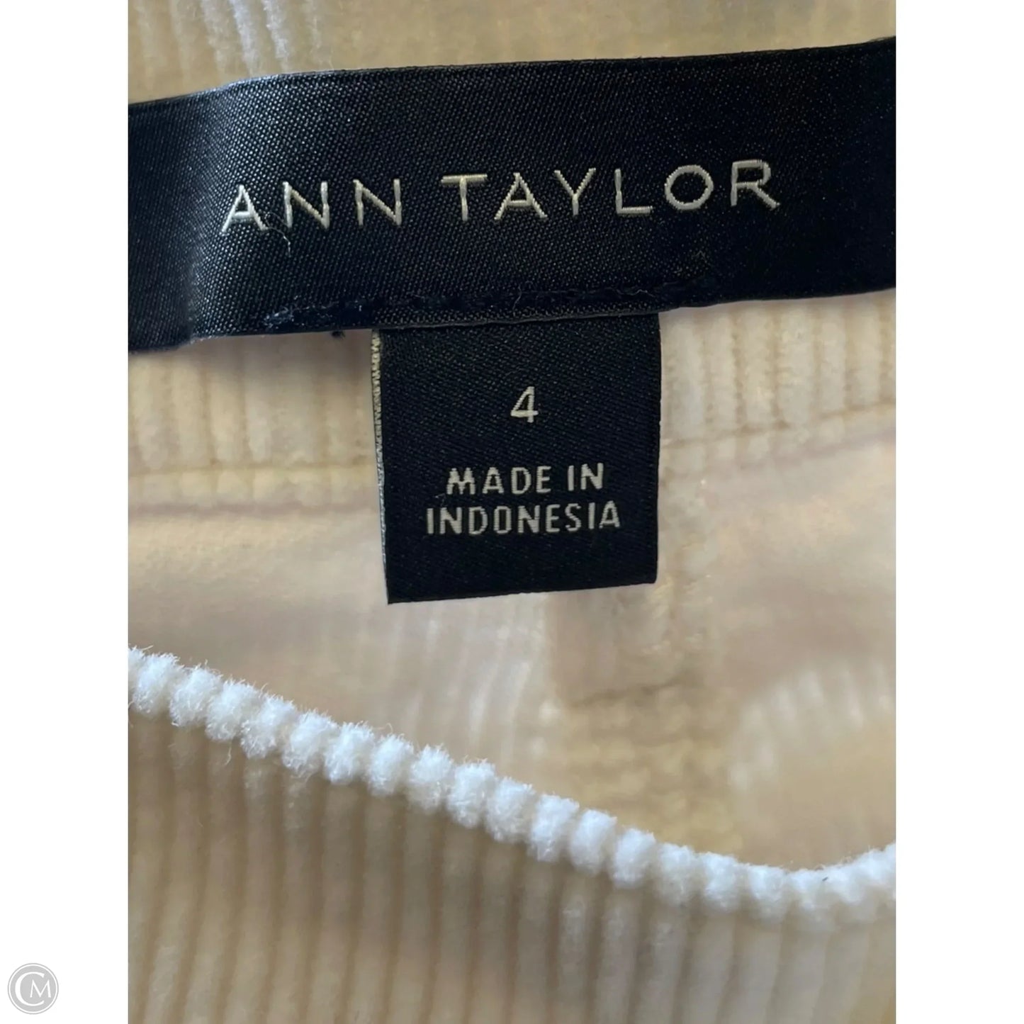 Pants Corduroy By Ann Taylor In Cream, Size: 4
