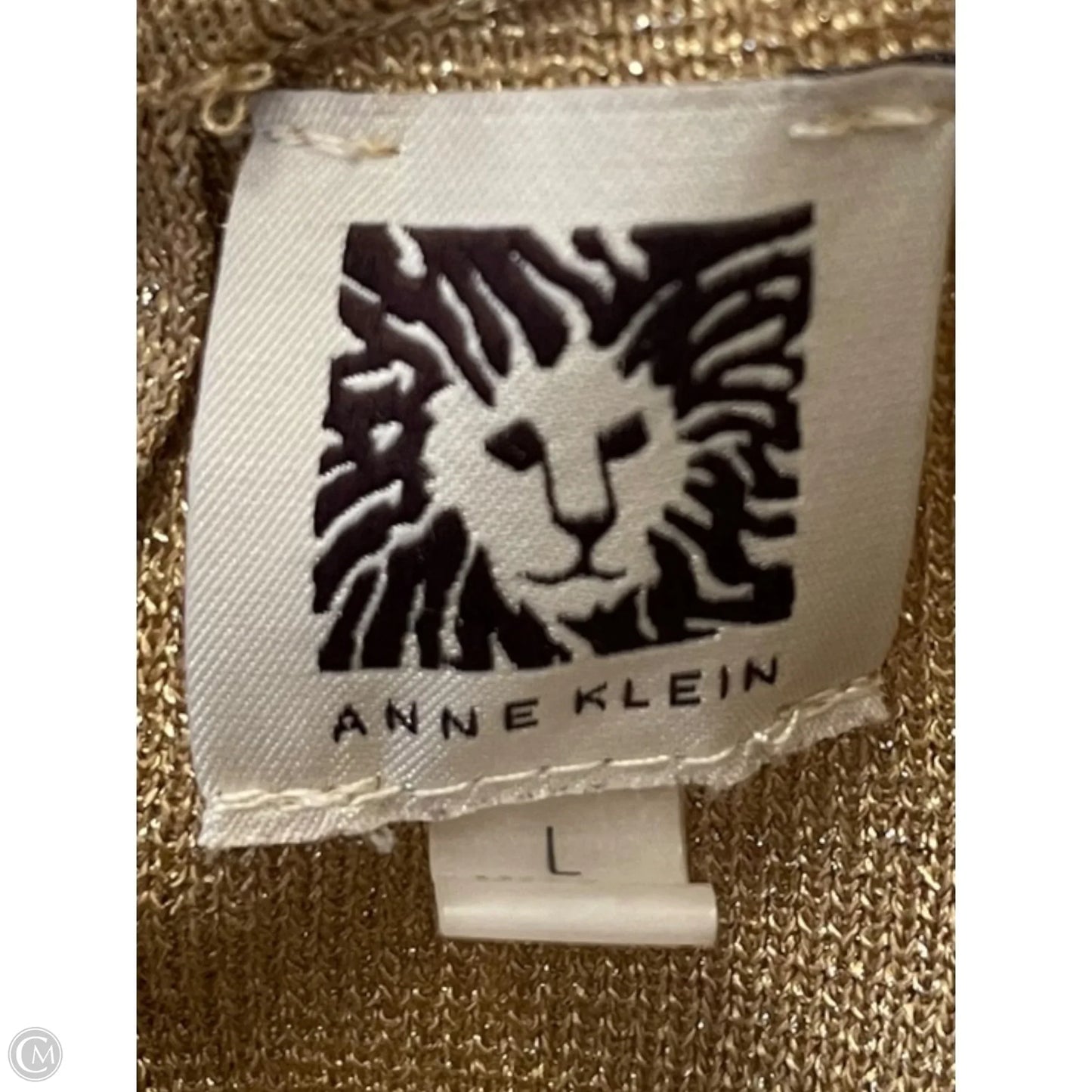Top Short Sleeve By Anne Klein In Gold, Size: L