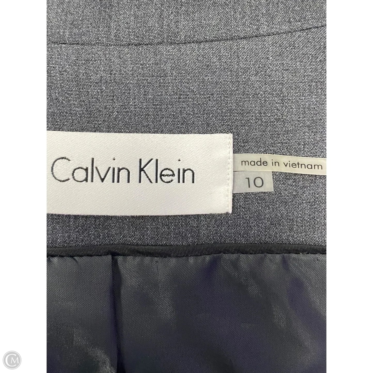 Blazer By Calvin Klein In Grey, Size: 10