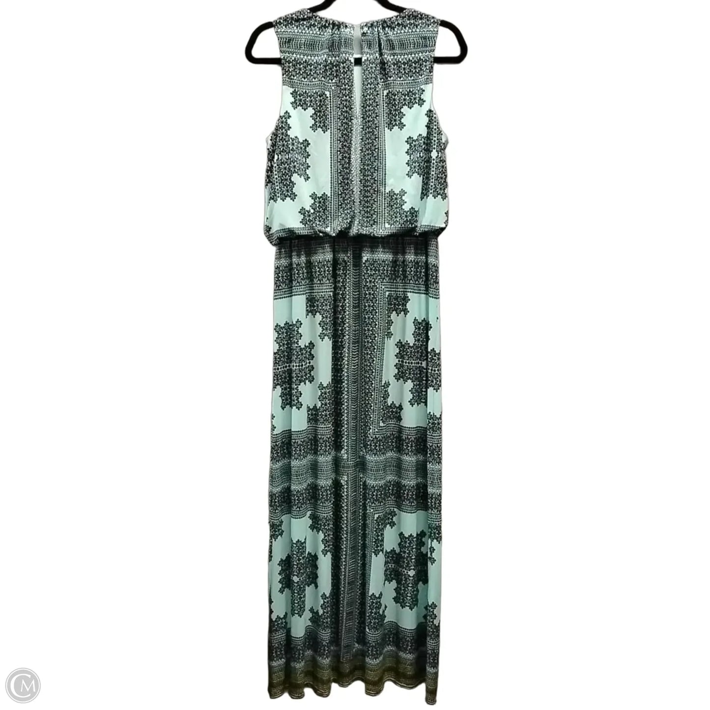 Dress Casual Maxi By London Times In Black & Blue, Size: 8