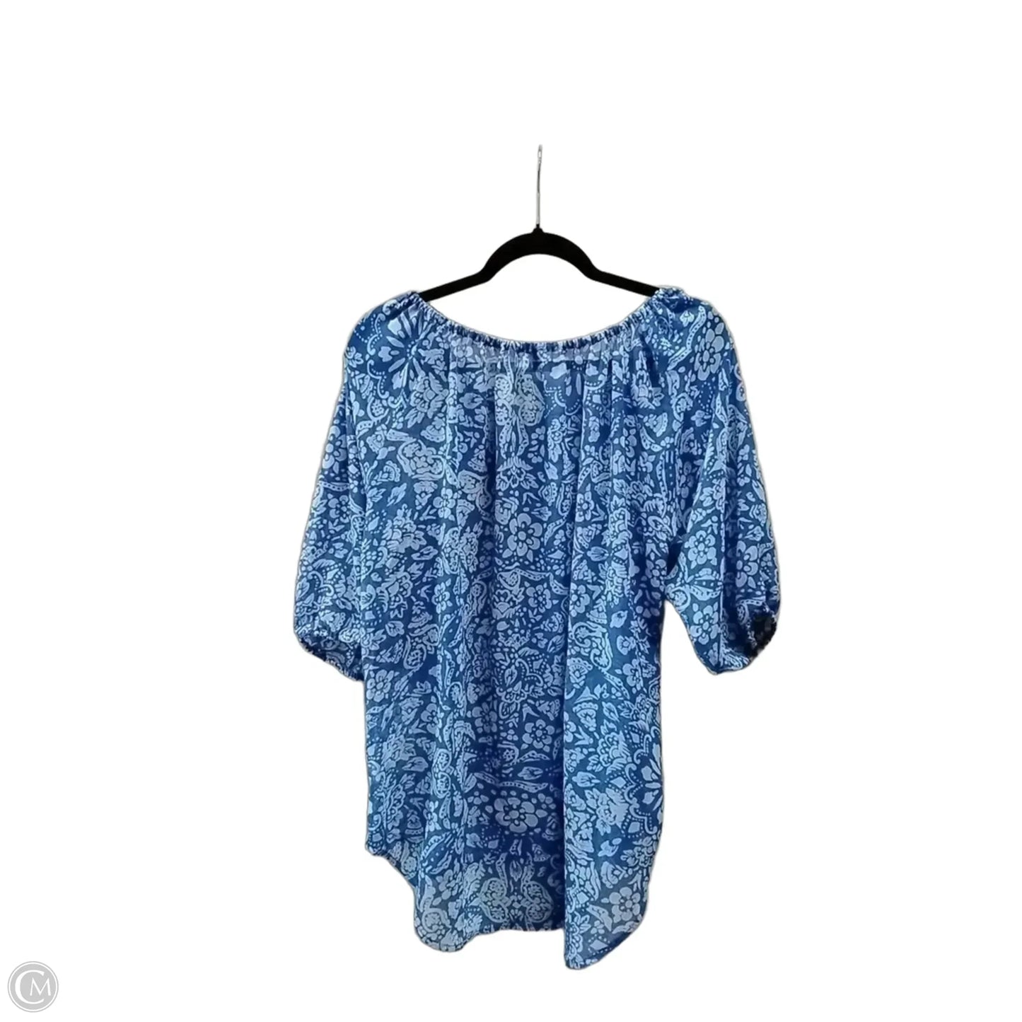 Blouse Long Sleeve By Cabi In Blue, Size: M